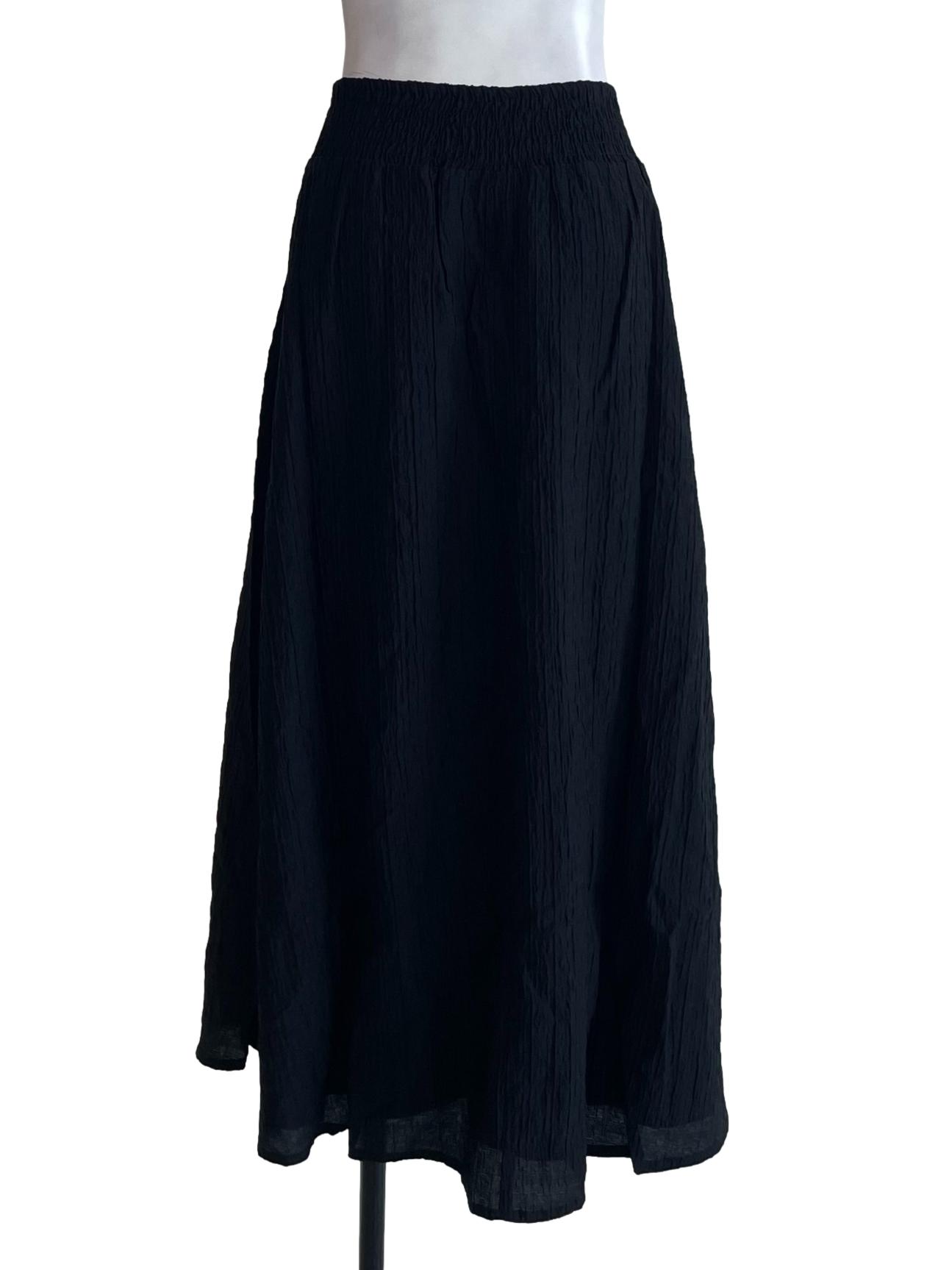 Black Ribbed Skirt