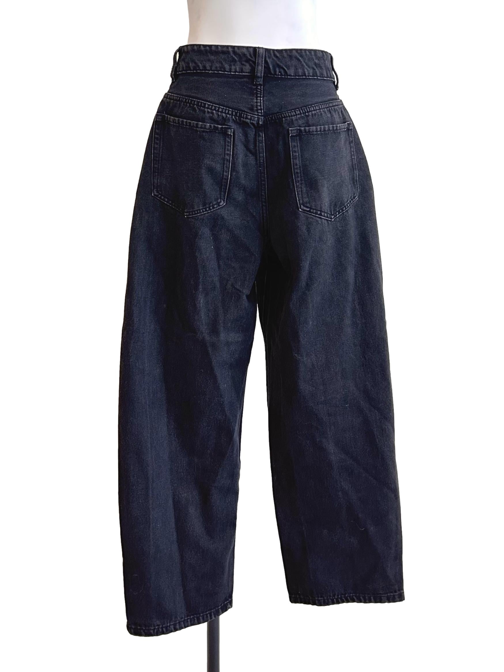 Washed Black Pegged Jeans LB