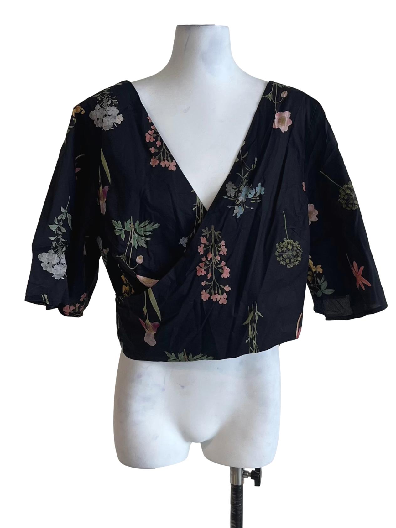 Black Floral Blouse