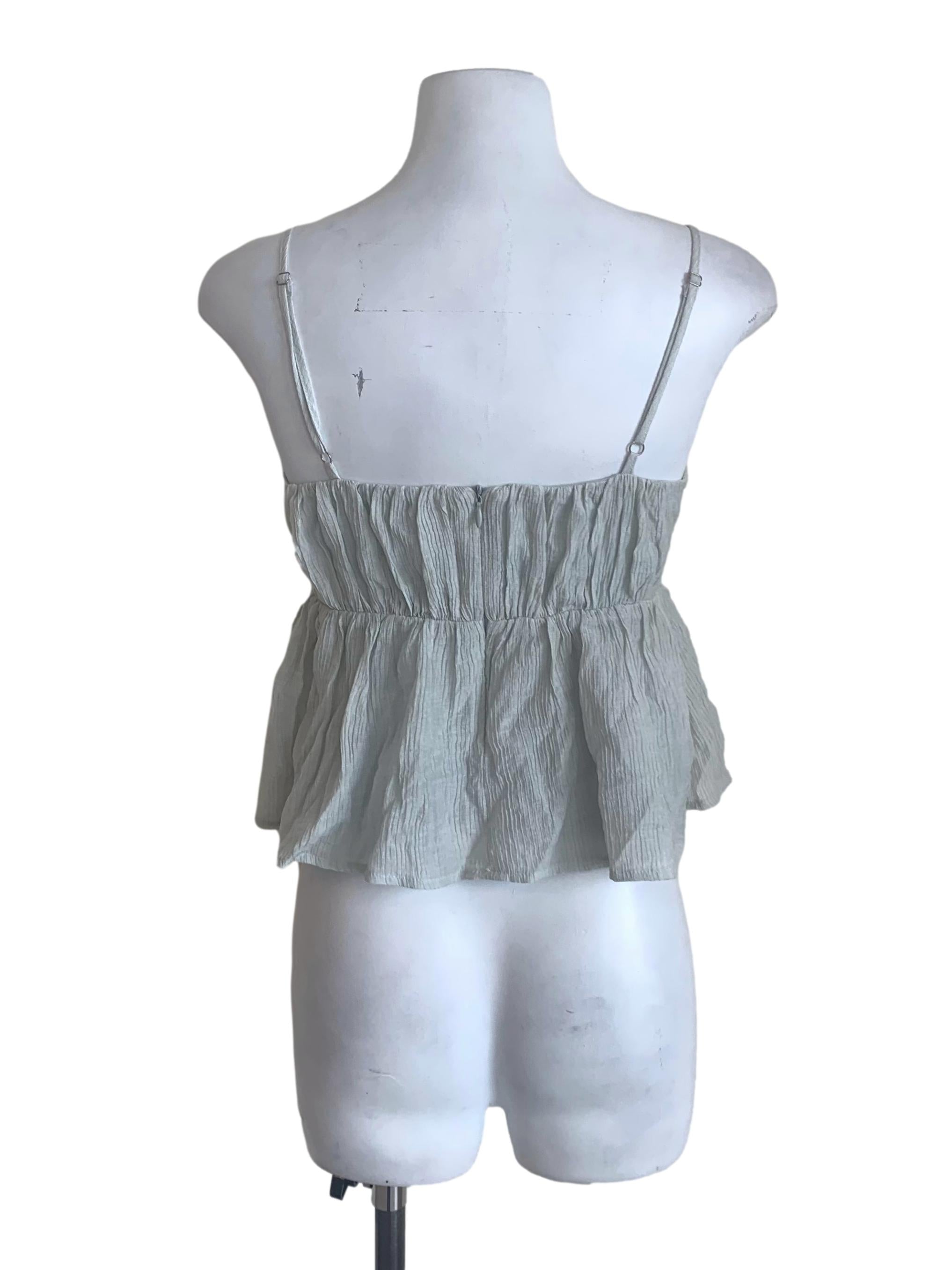 Pistachio Green Peplum Top