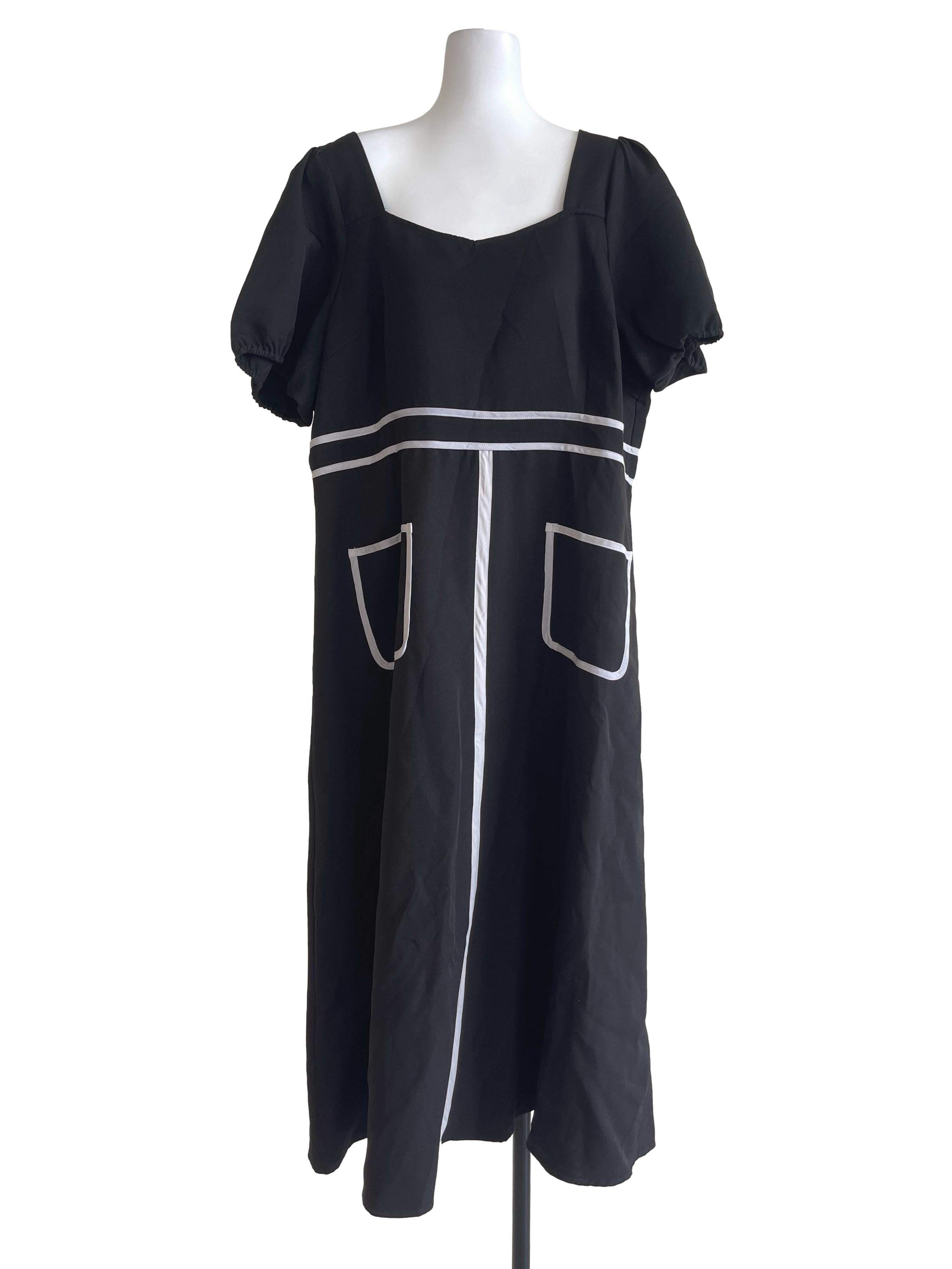 Black Pocket Plus Size Dress