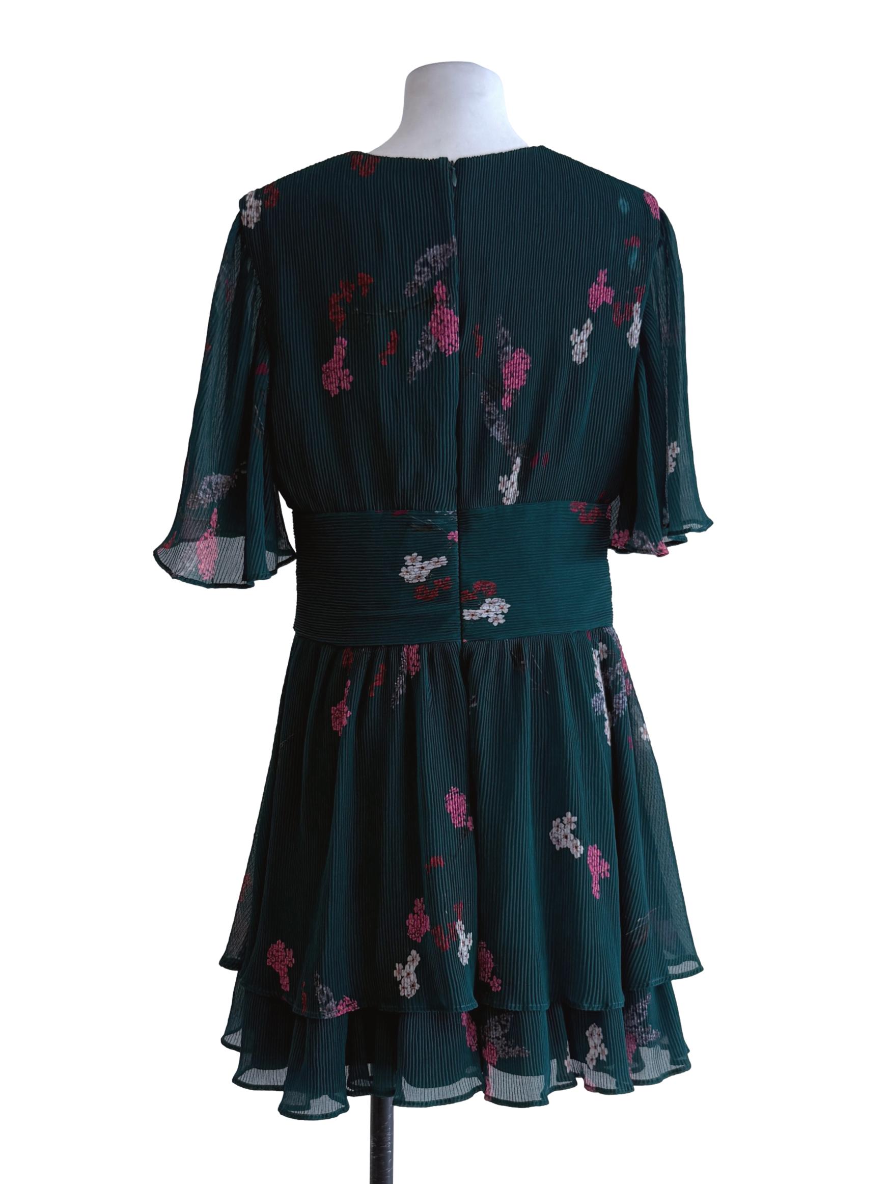 Green Nightfall Pleated Dress