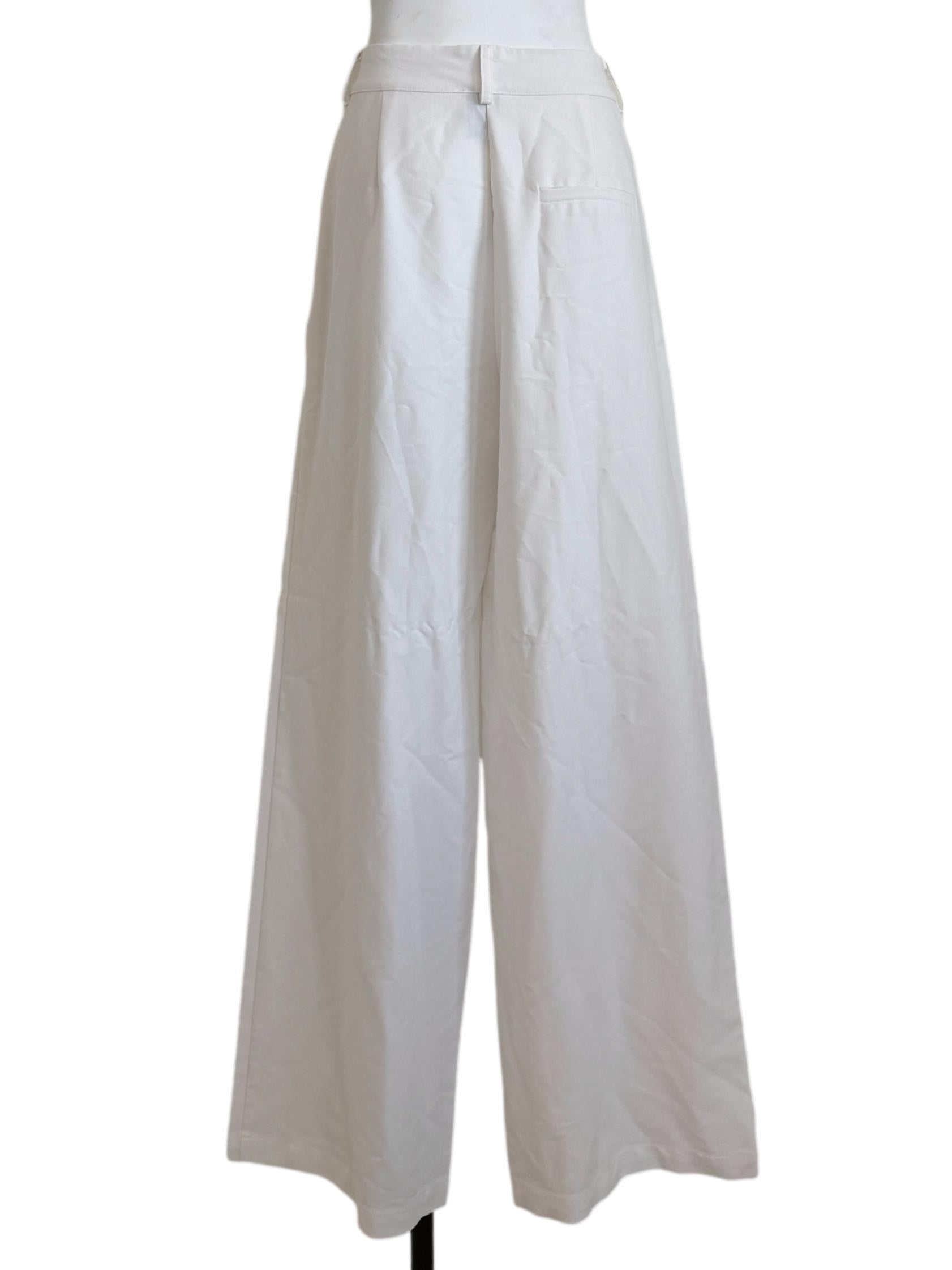 White Wide Leg Pants
