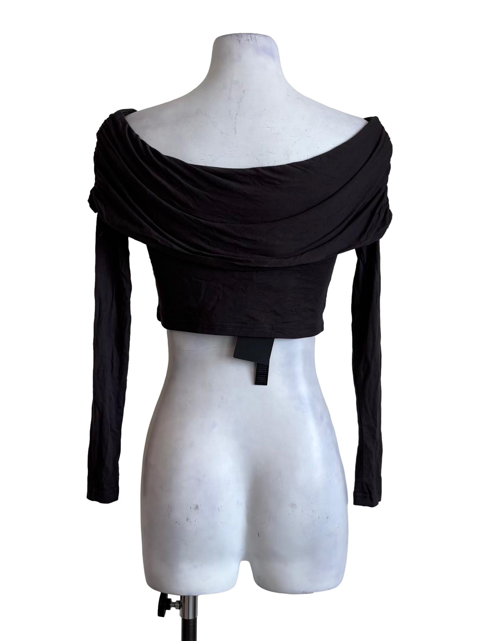 Ebony Off Shoulder Drape Top YHF