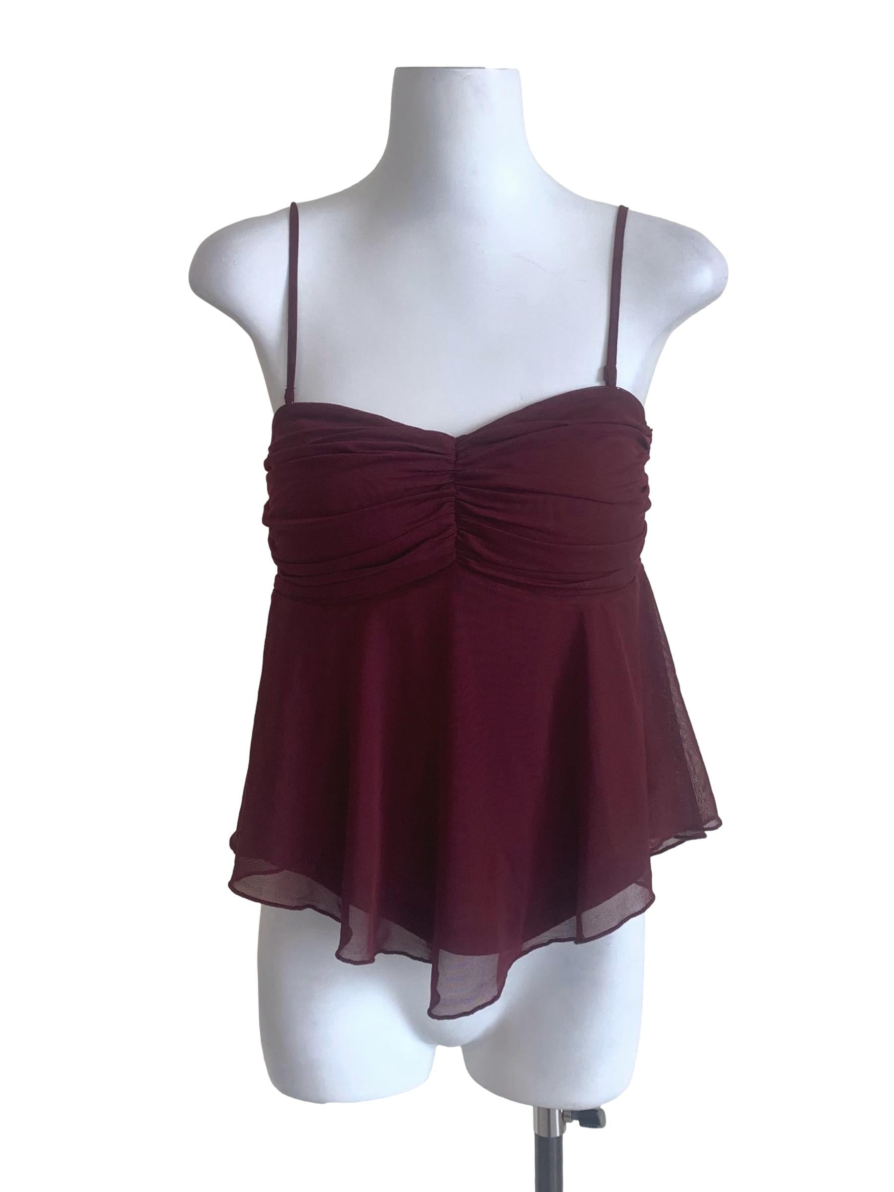 Sangria Red Spaghetti Strap Top