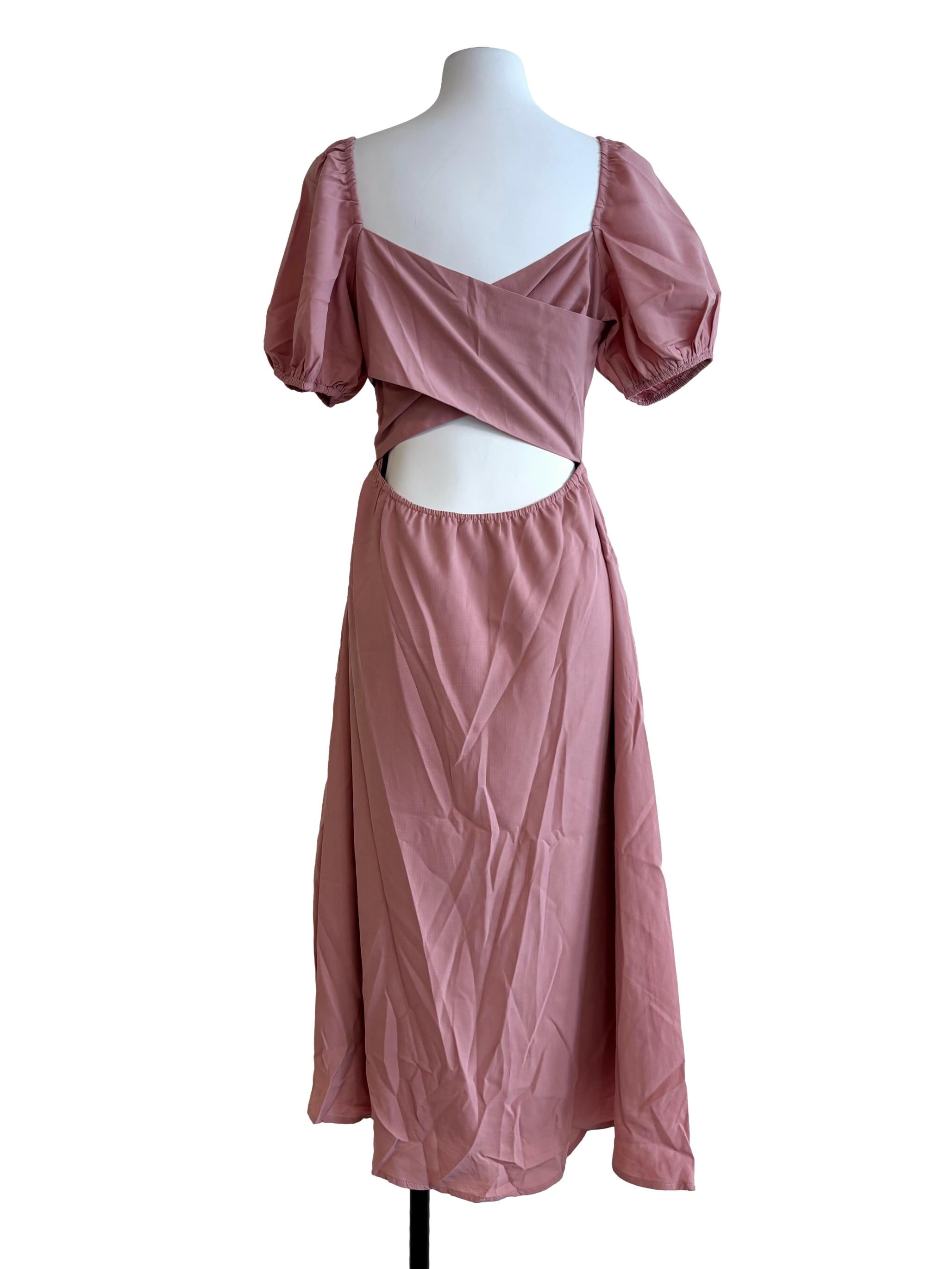 Rose Pink Princess Cut Dress