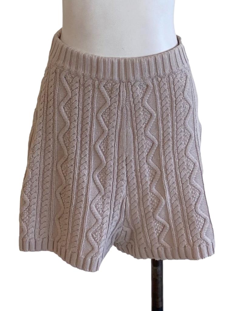 Oat Brown Fit Knitted Regular Shorts