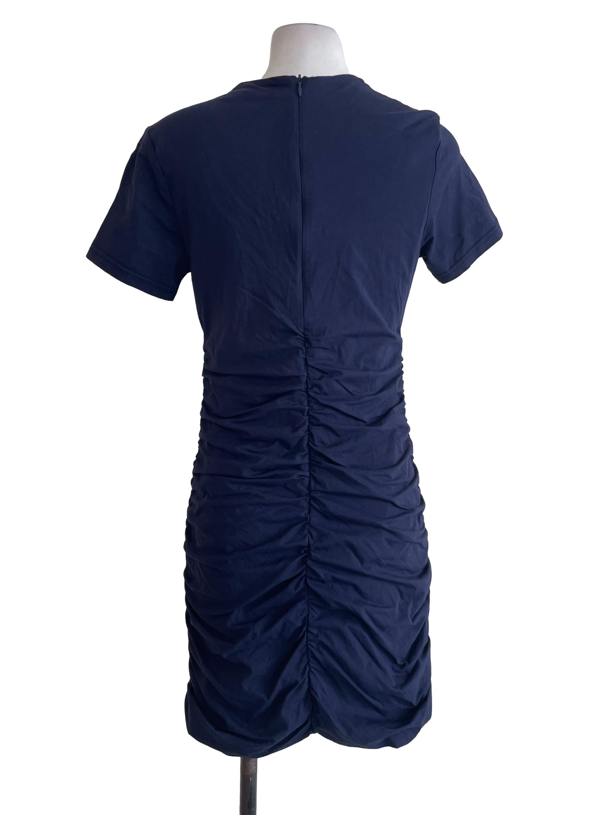 Dark Blue Square Neck Mini Dress