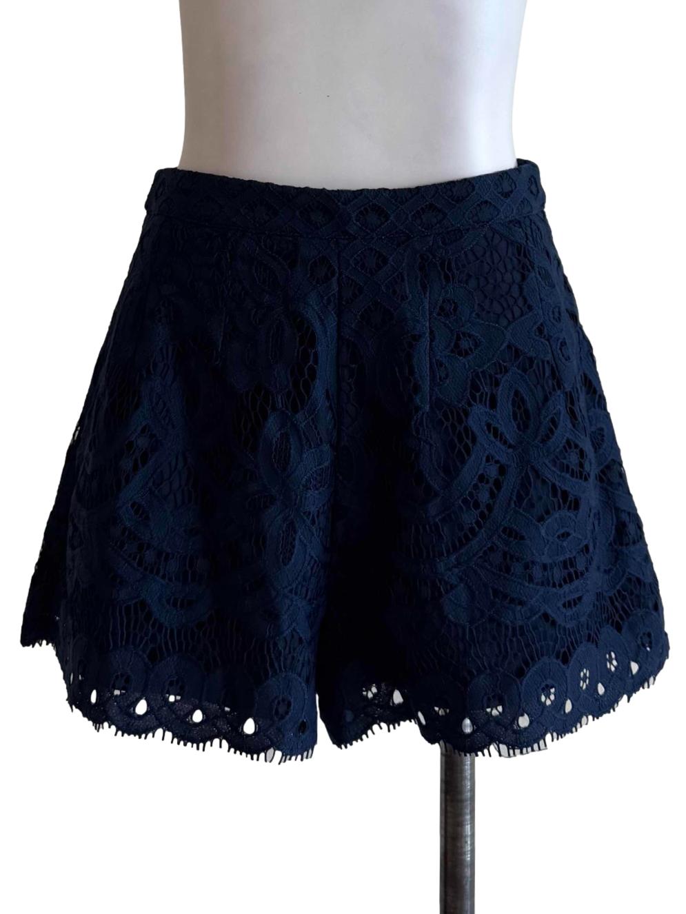 Navy Blue Lace Short Pants
