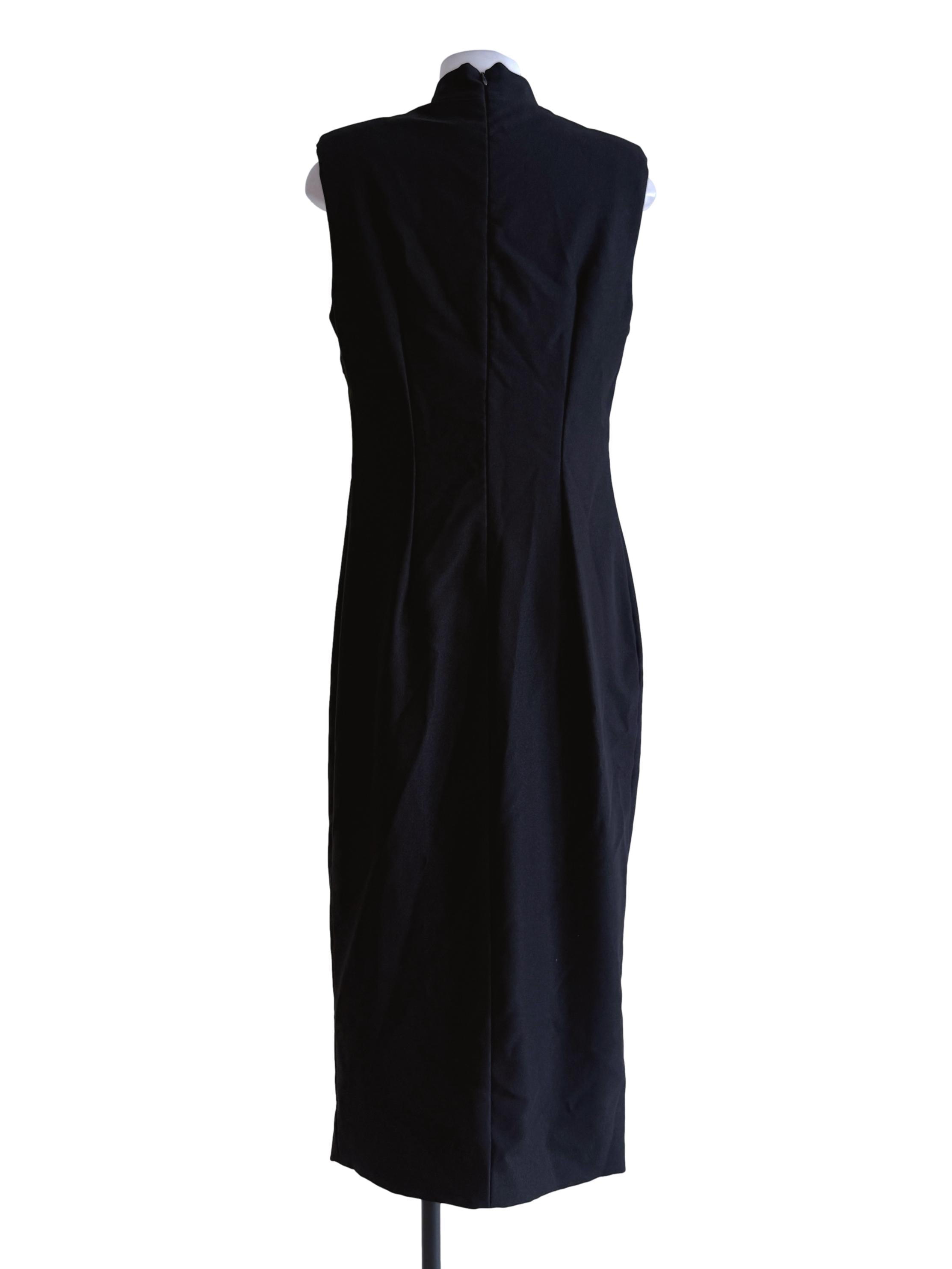 Black Cheongsam Maxi Dress