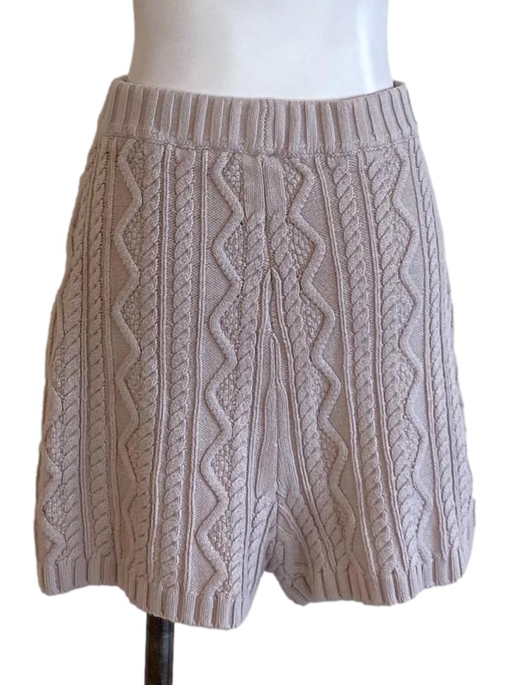 Oat Brown Fit Knitted Regular Shorts