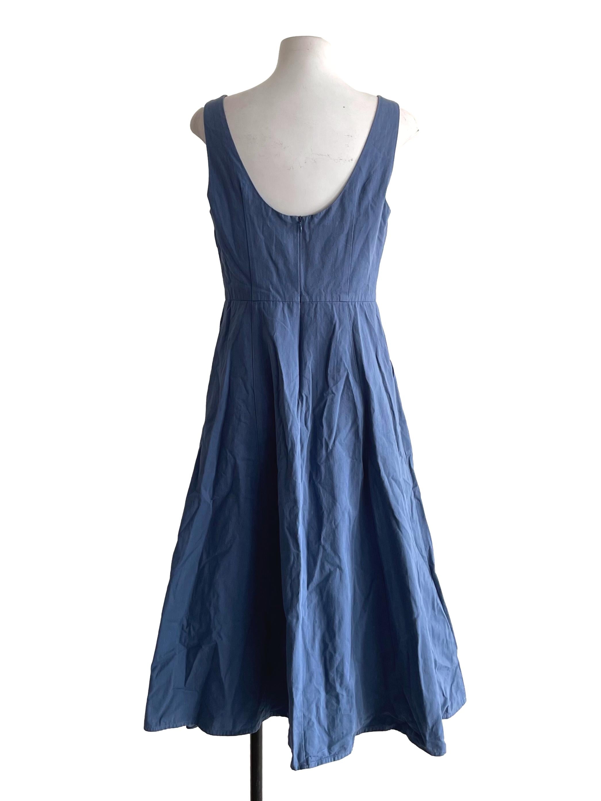 Scoop-Neck Midi Dress OSN