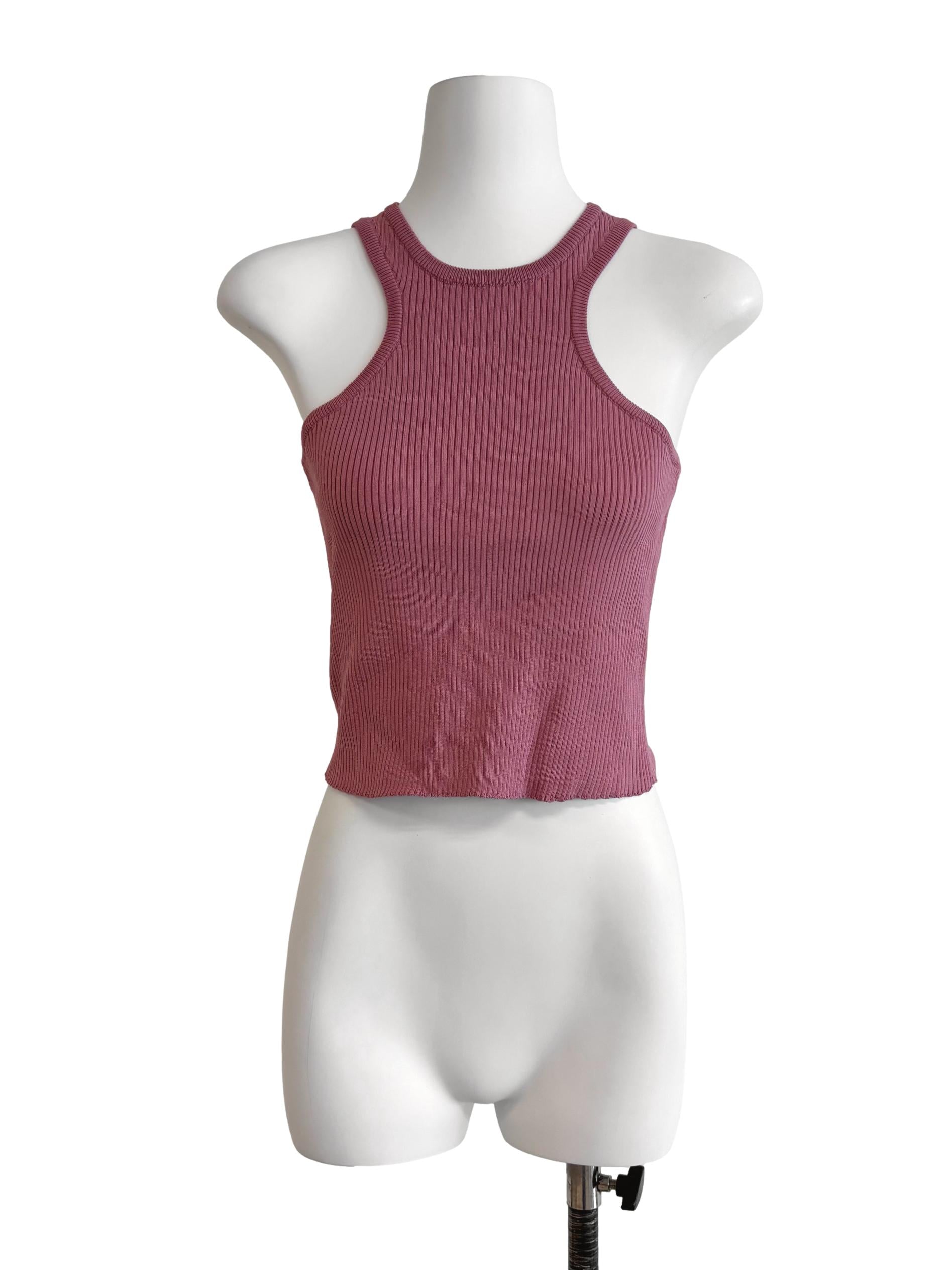 Punch Pink Halter Tank Top