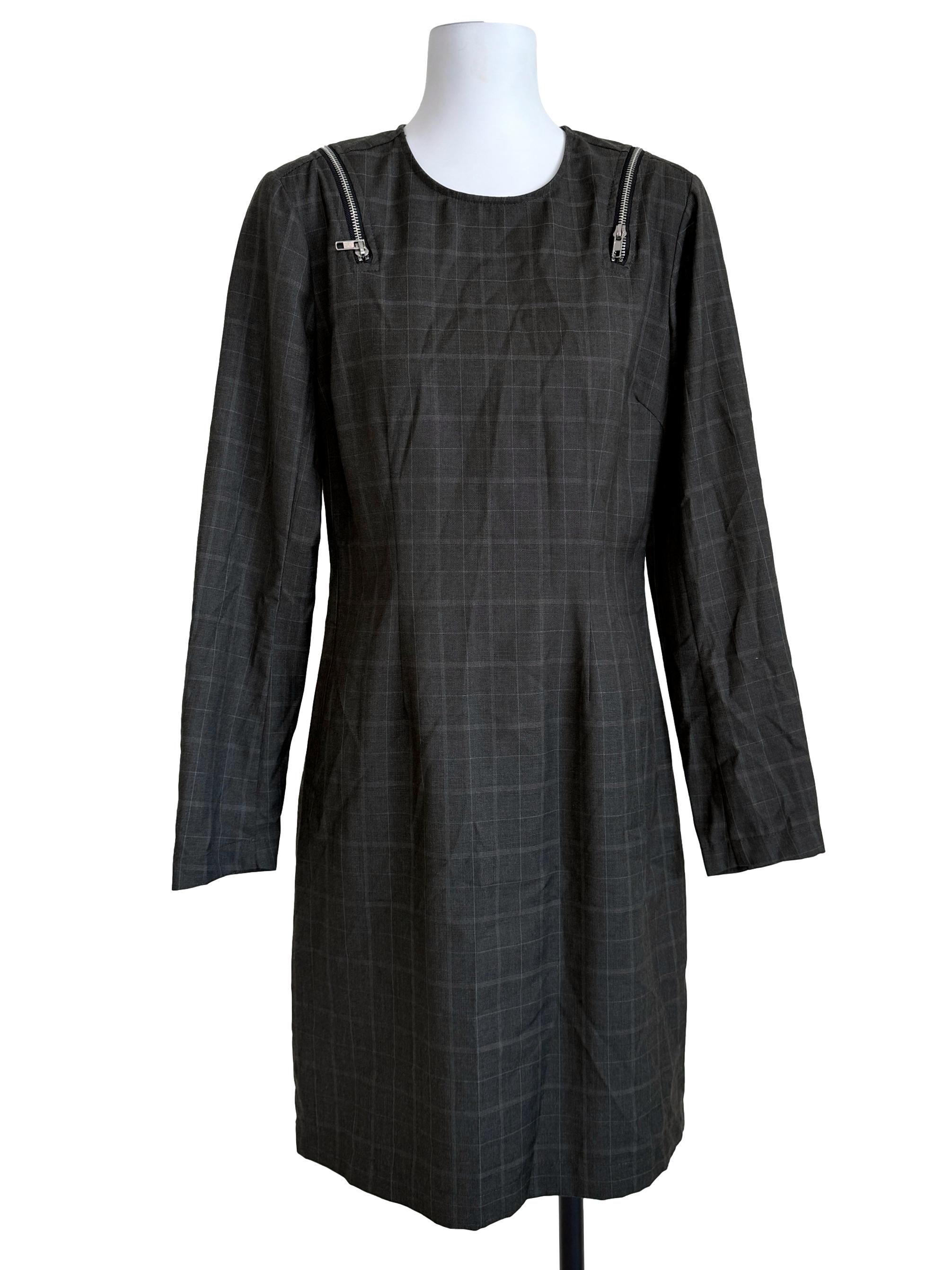 Anchor Grey Checkered Dress