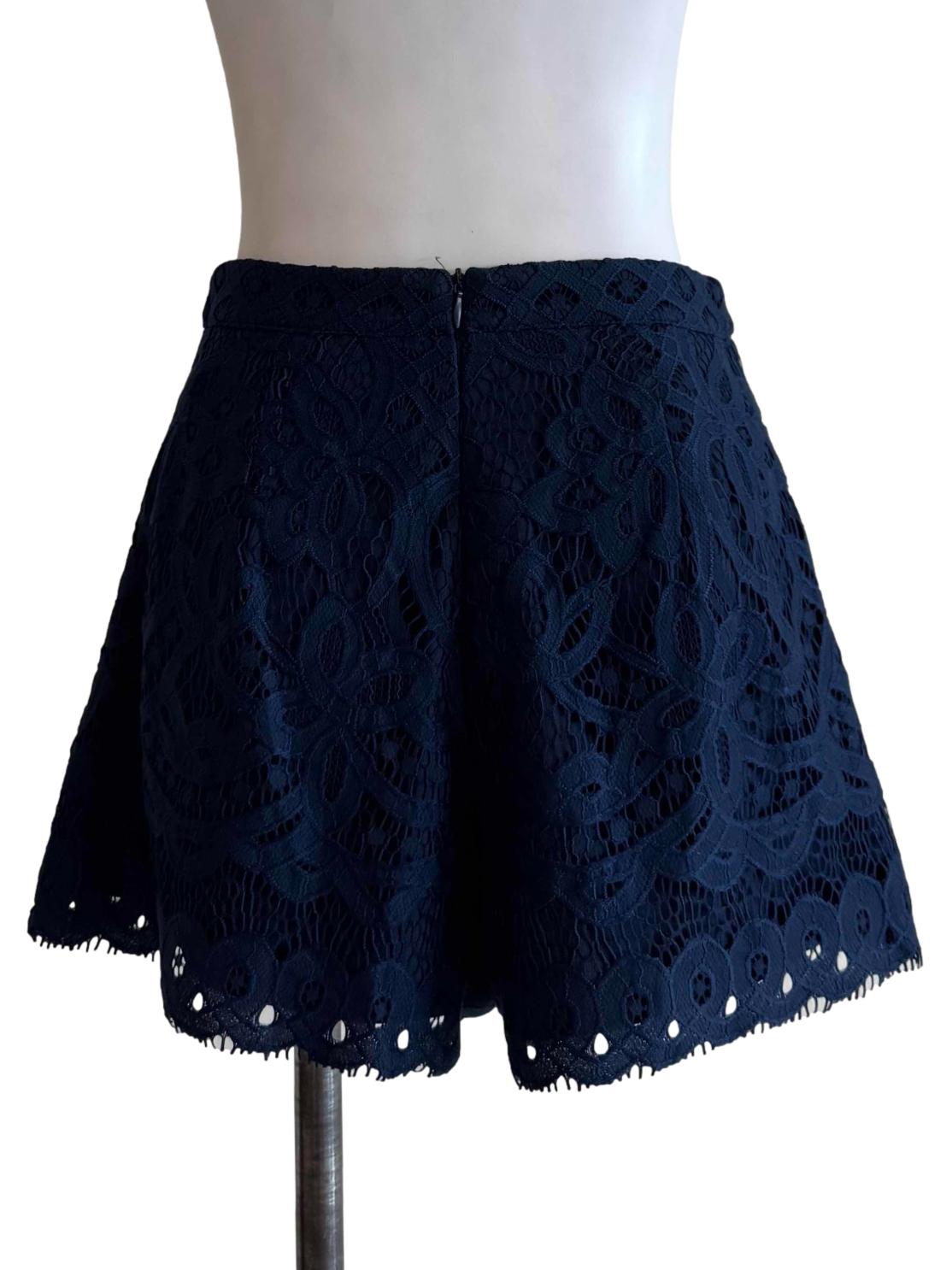 Navy Blue Lace Short Pants