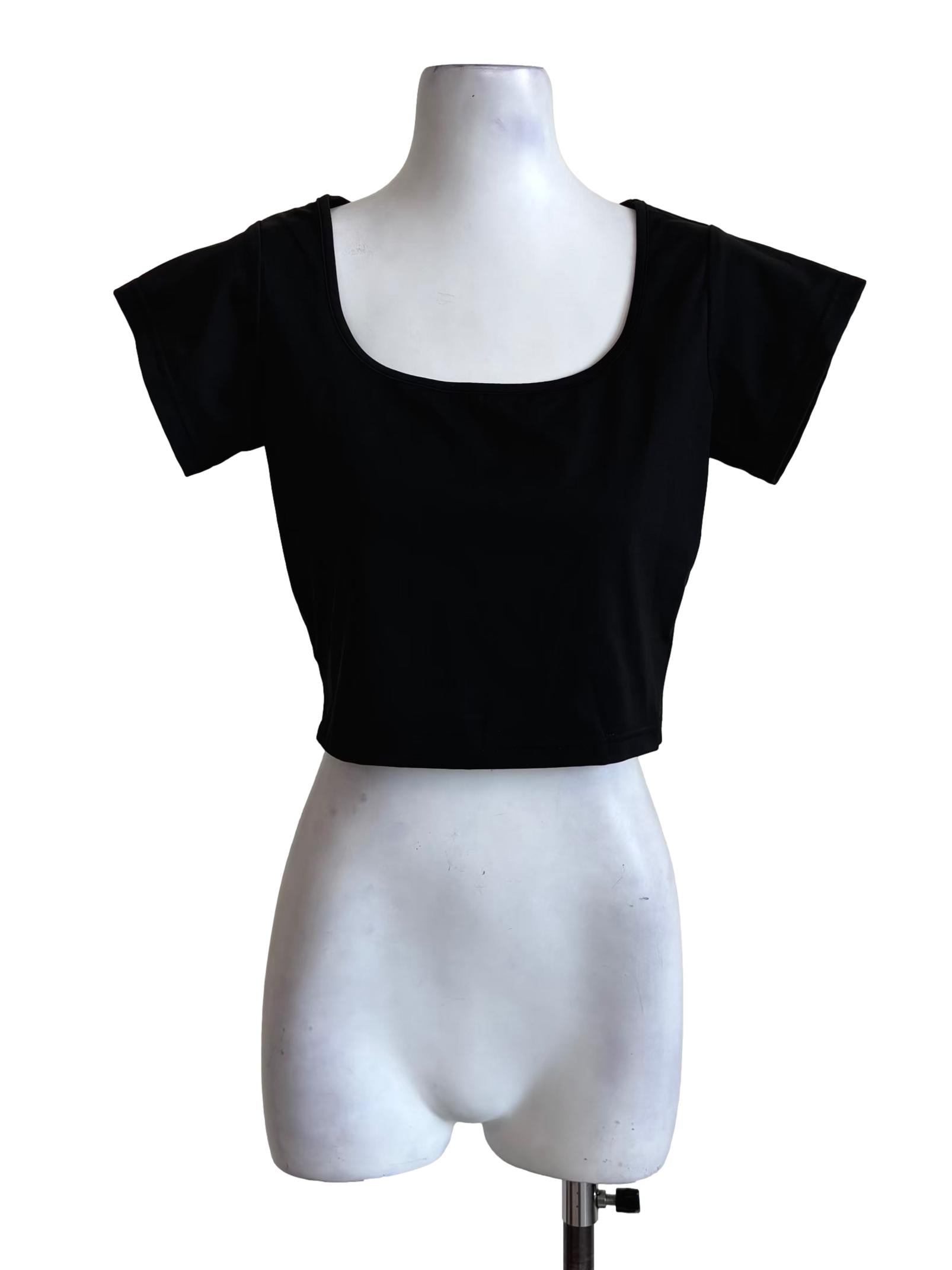 Rich Black Scoop Tank Top