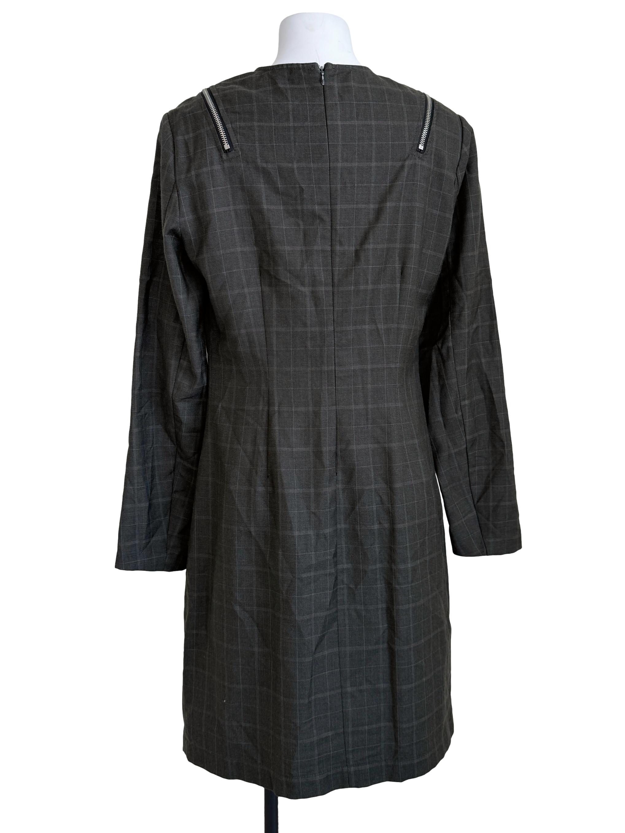 Anchor Grey Checkered Dress