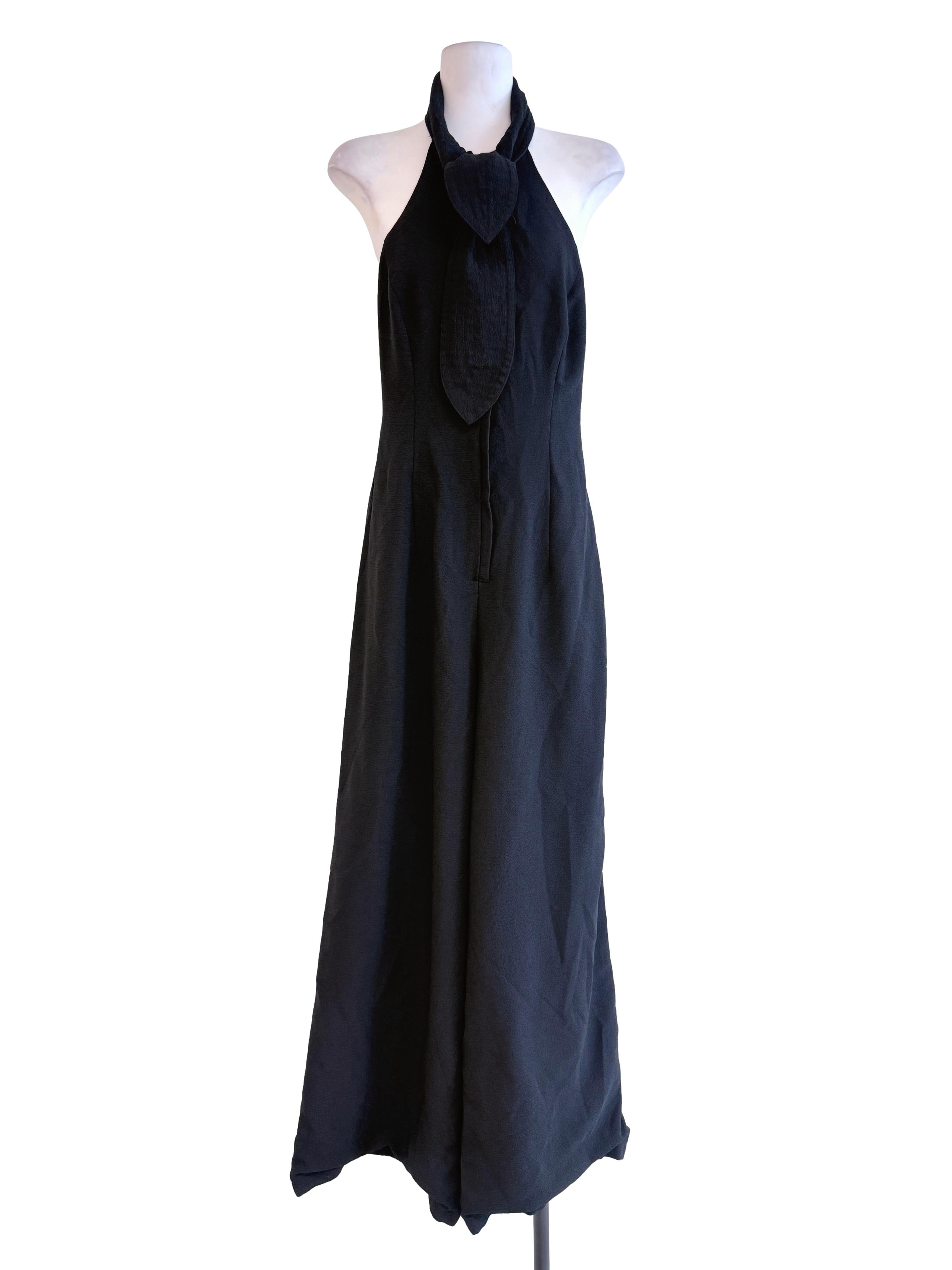 Black Halter Strap Jumpsuit