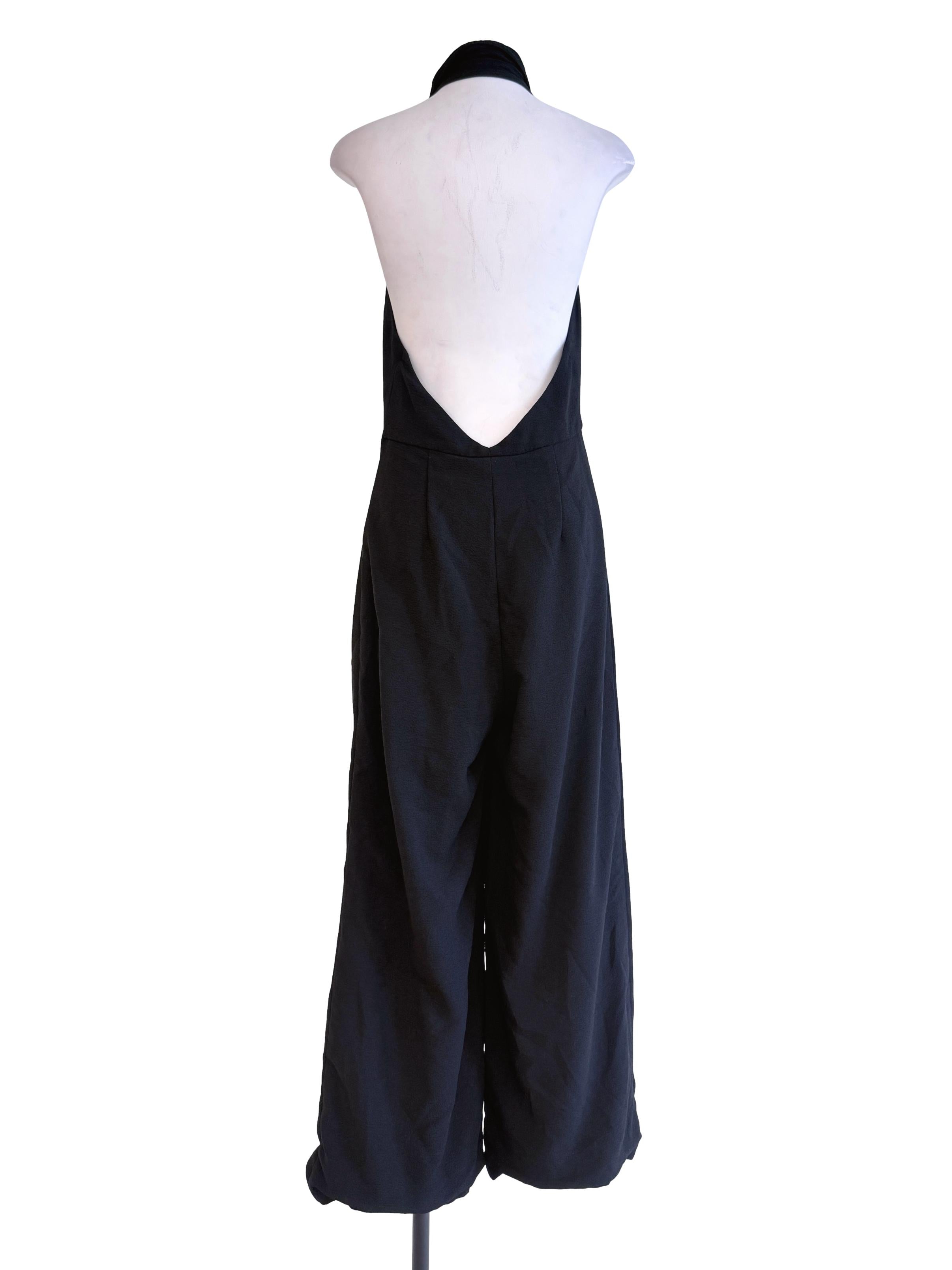 Black Halter Strap Jumpsuit
