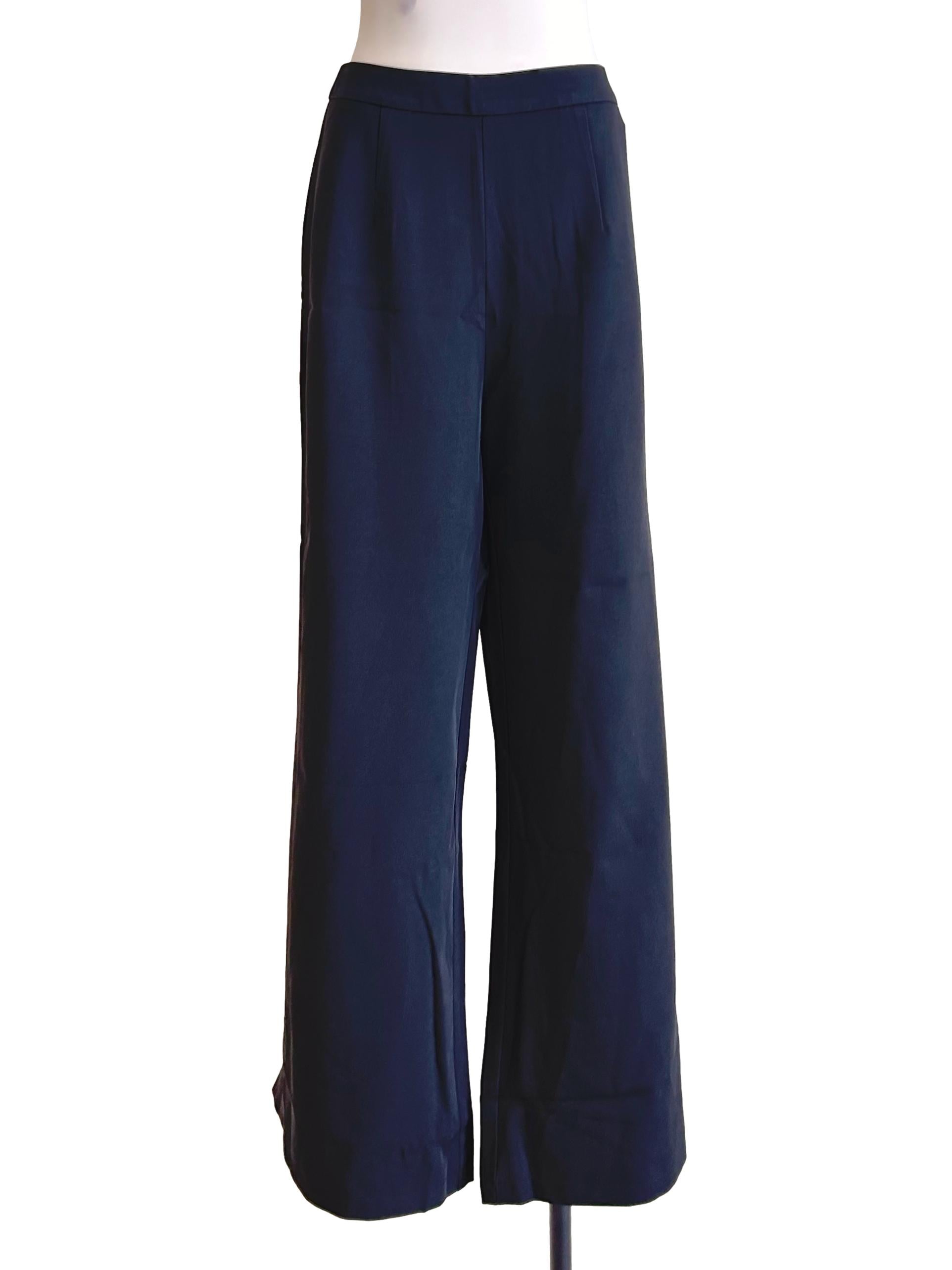 Black Thigh Slit Pants