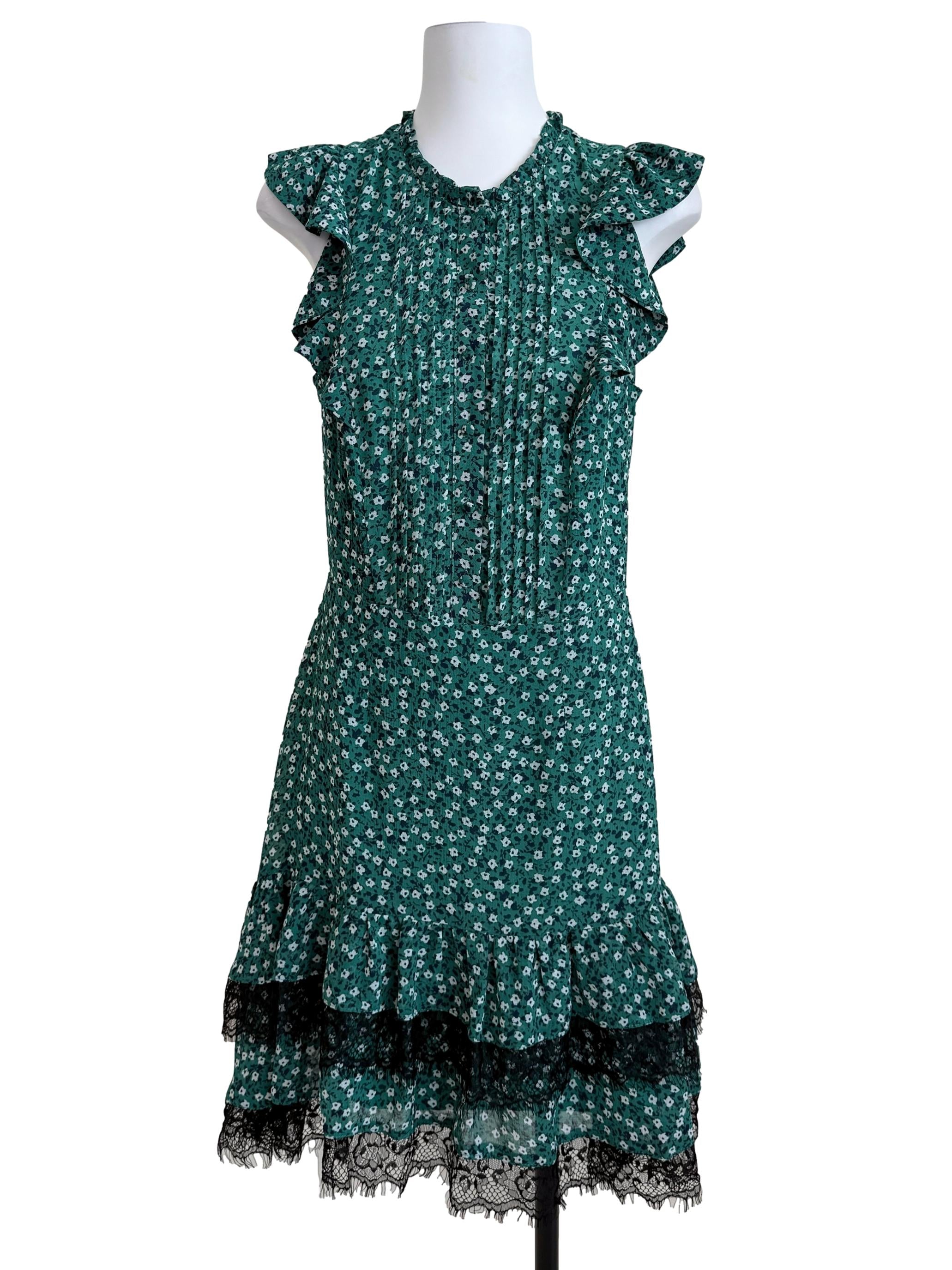 Emerald Green Drop Waist Dress
