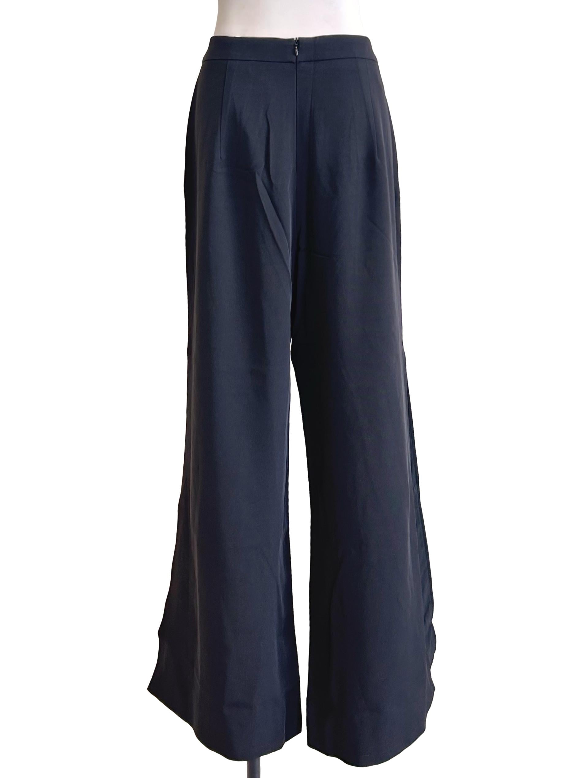 Black Thigh Slit Pants