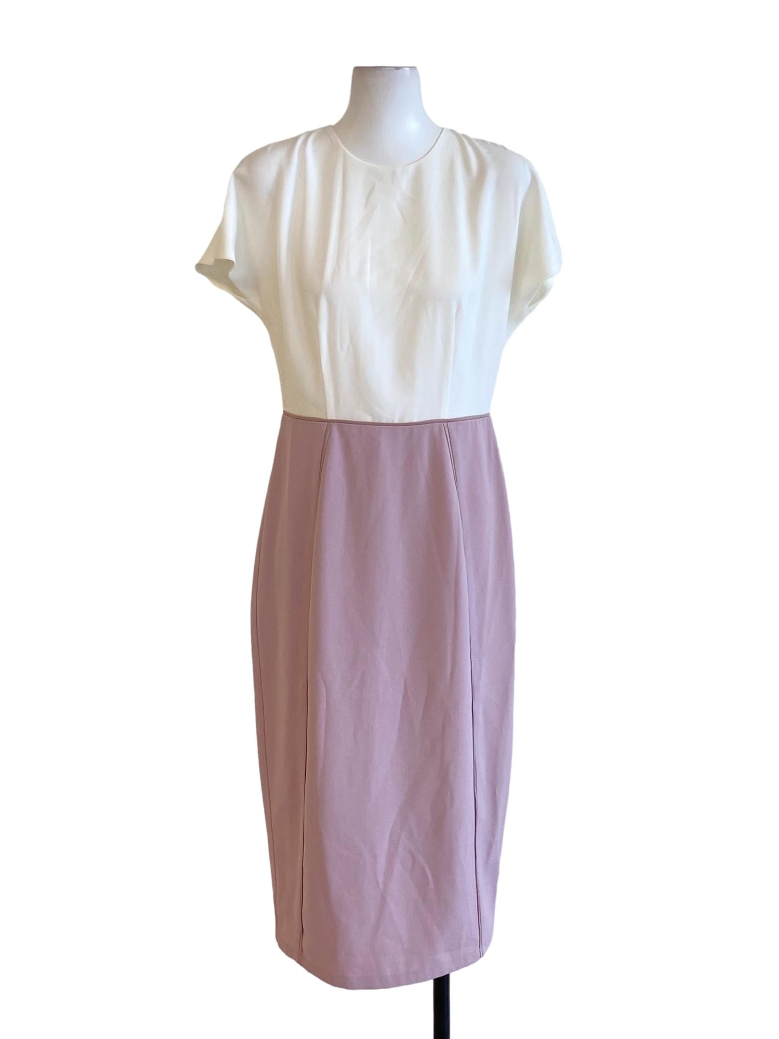 Daisy White Round Neck Drop Shoulder Sheath Shirt Dress