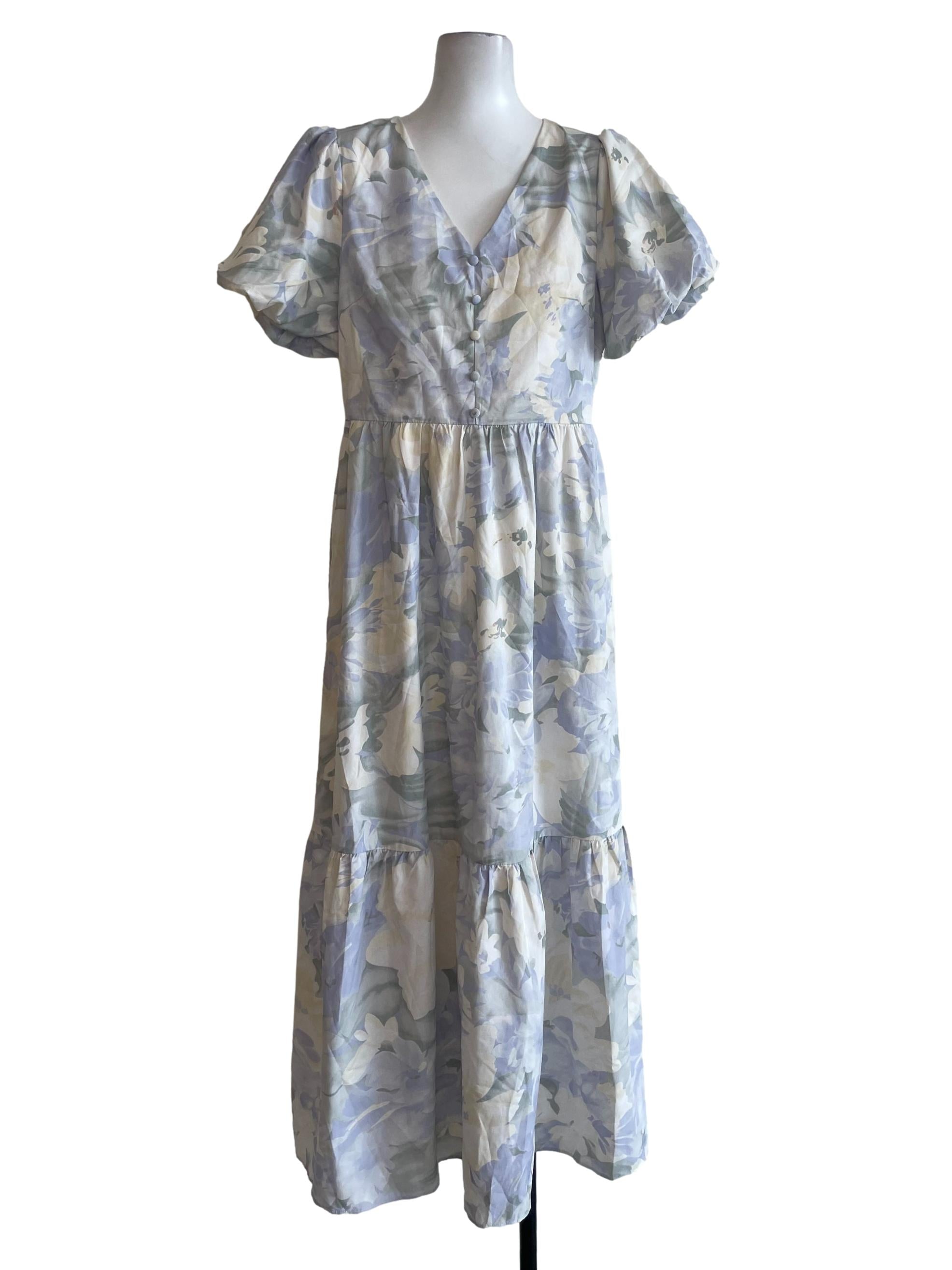 Pastel Color Floral Dress