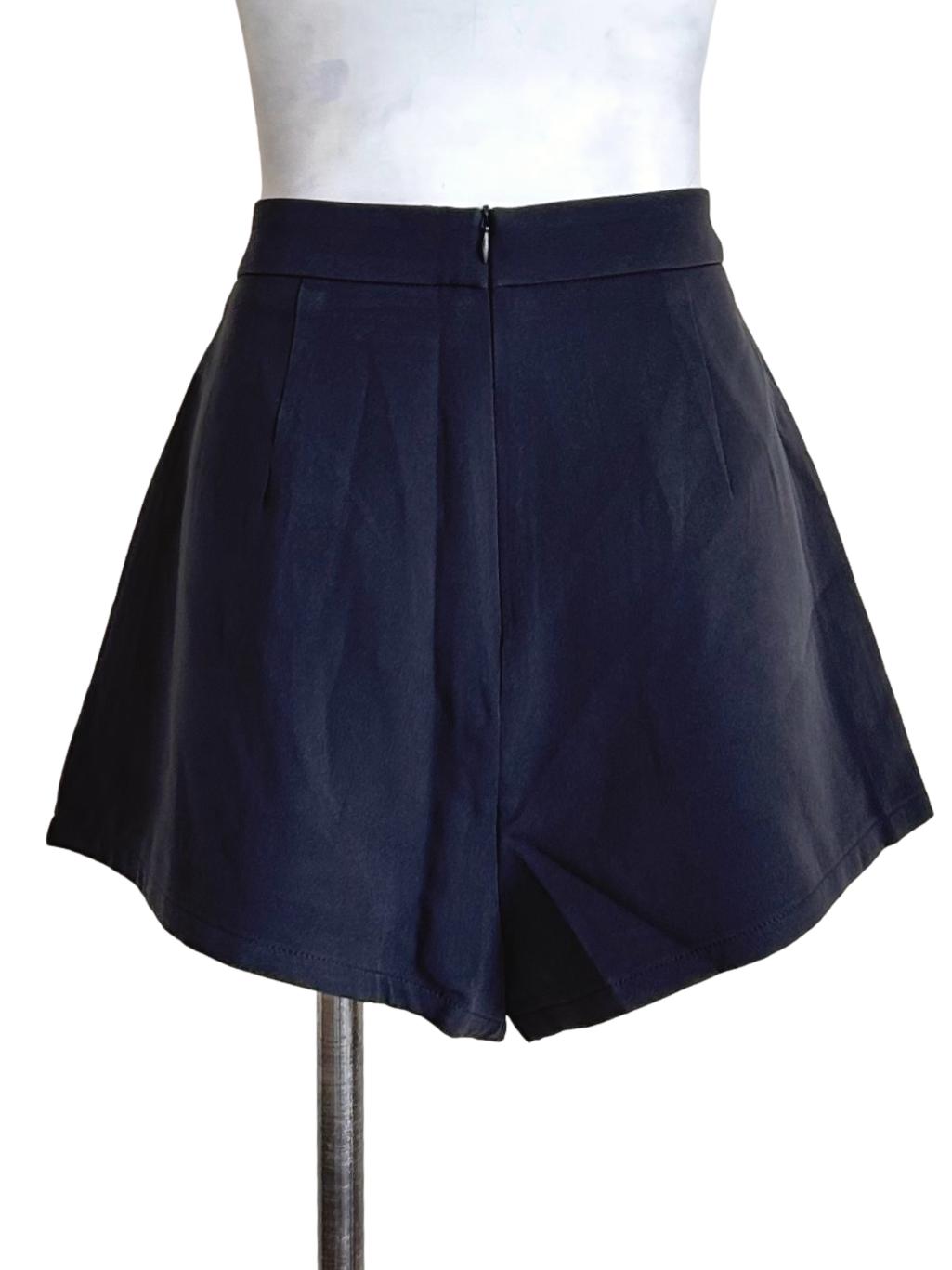 Slate Grey High Waisted Tailored Shorts