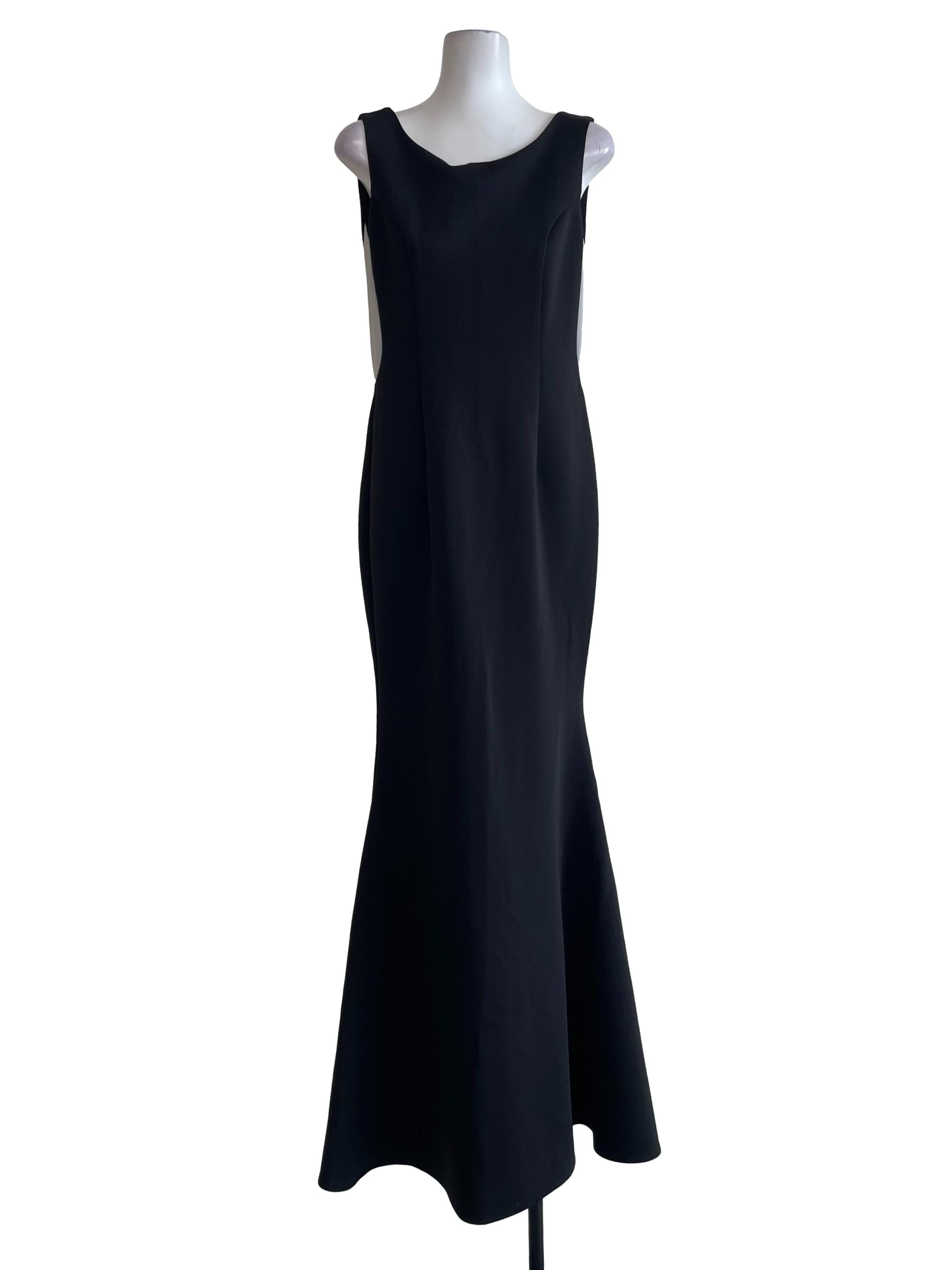 Black Grey Boat Neck Dress