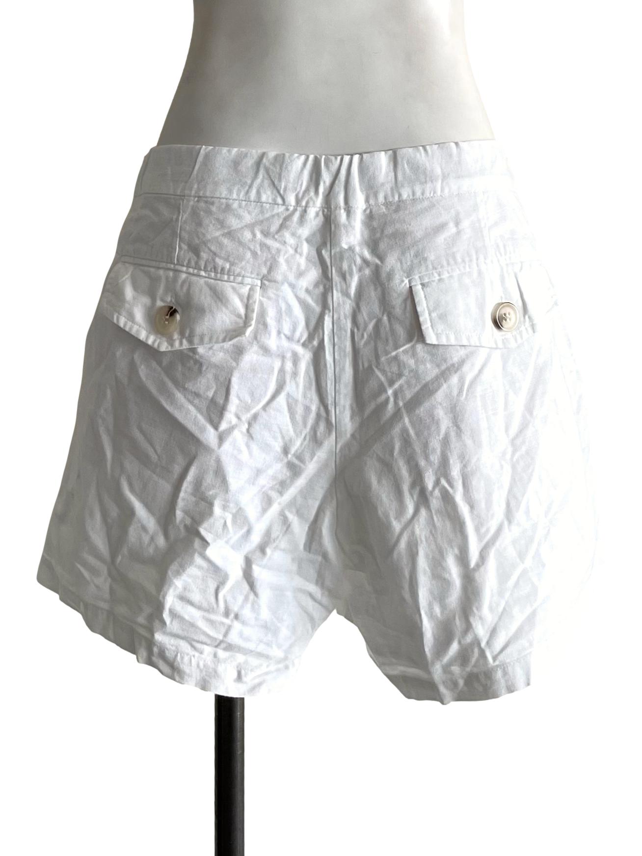 White Casual Shorts LB