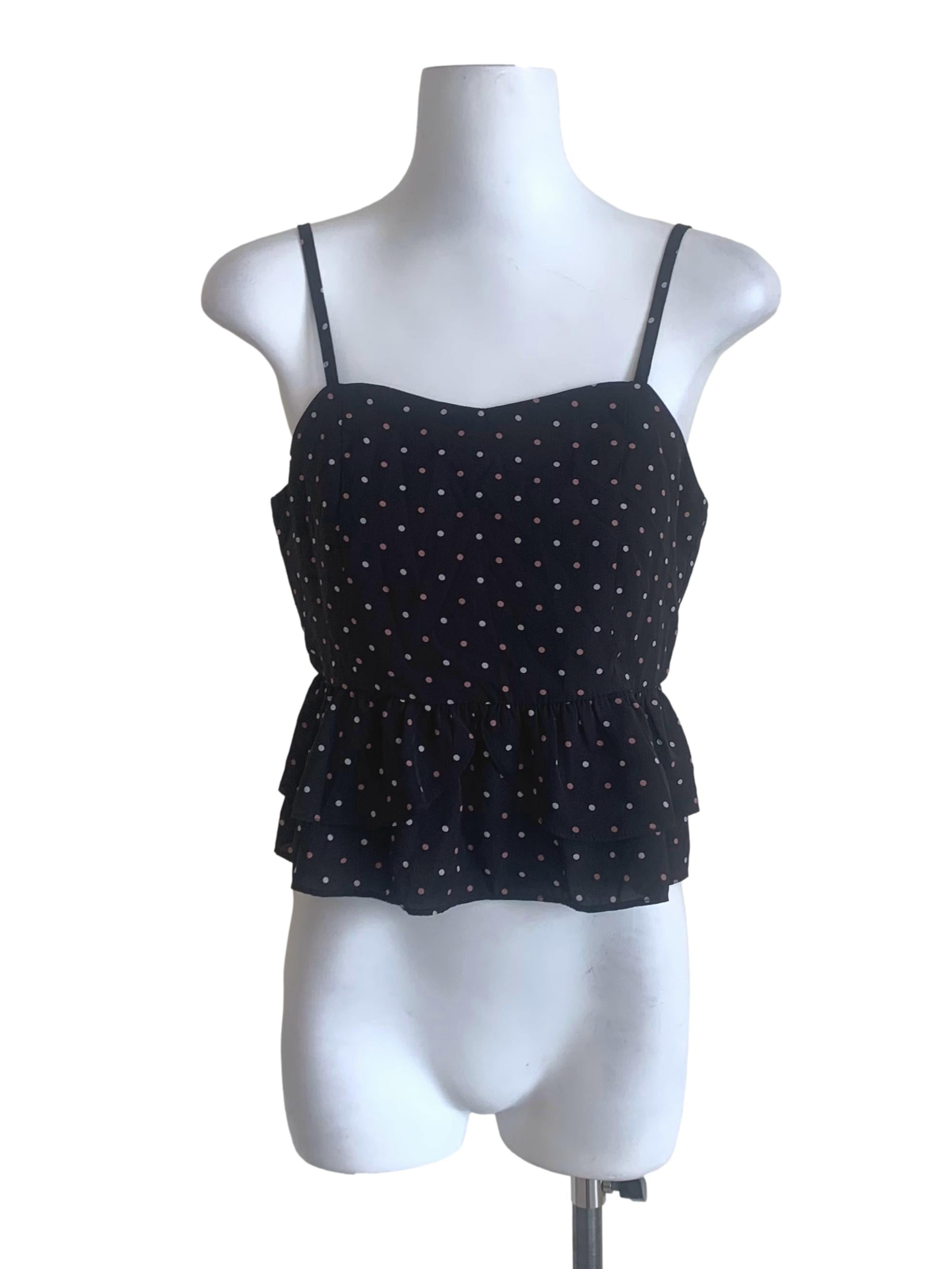 Crow Black Dot Pattern Top