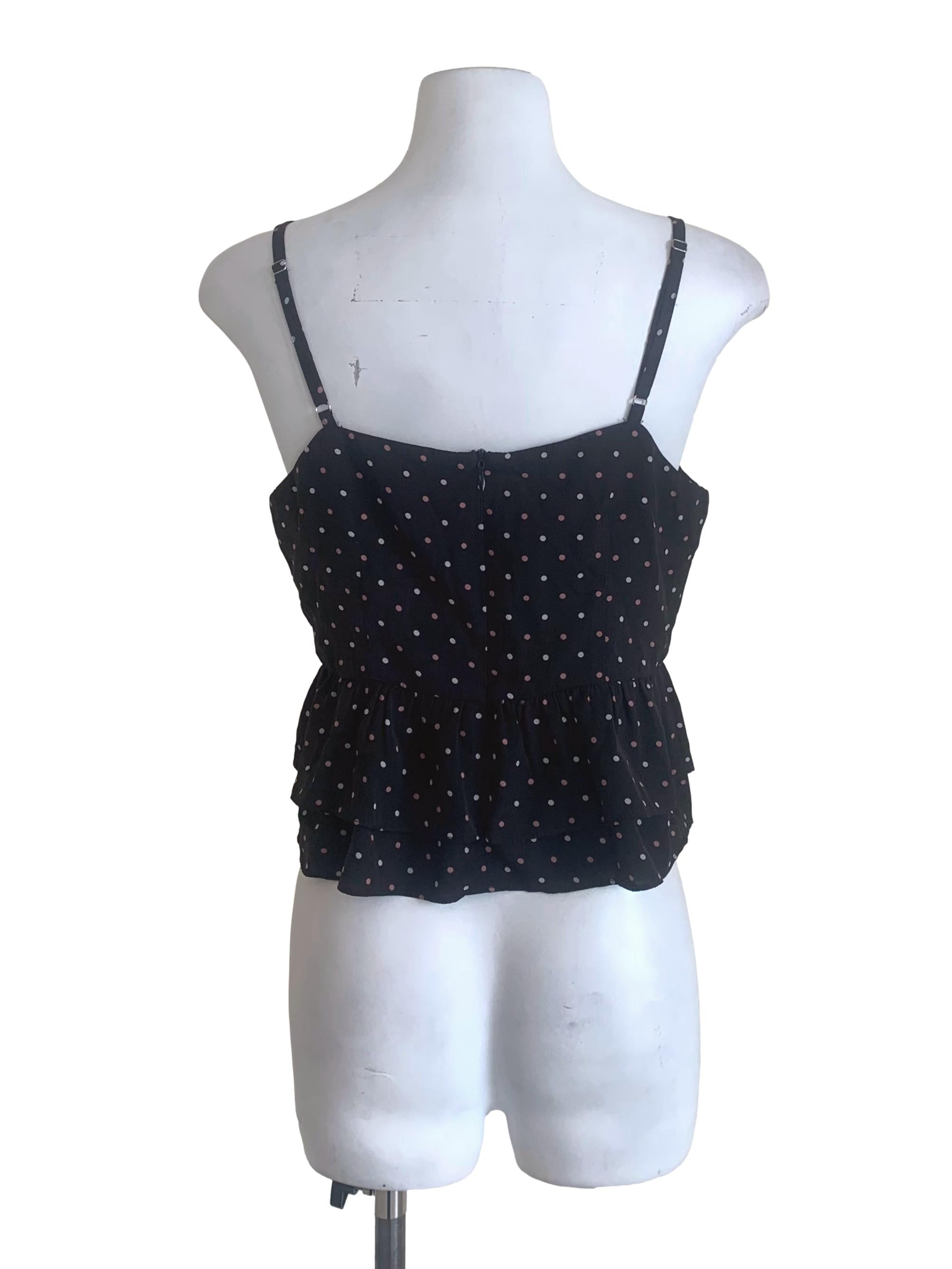 Crow Black Dot Pattern Top