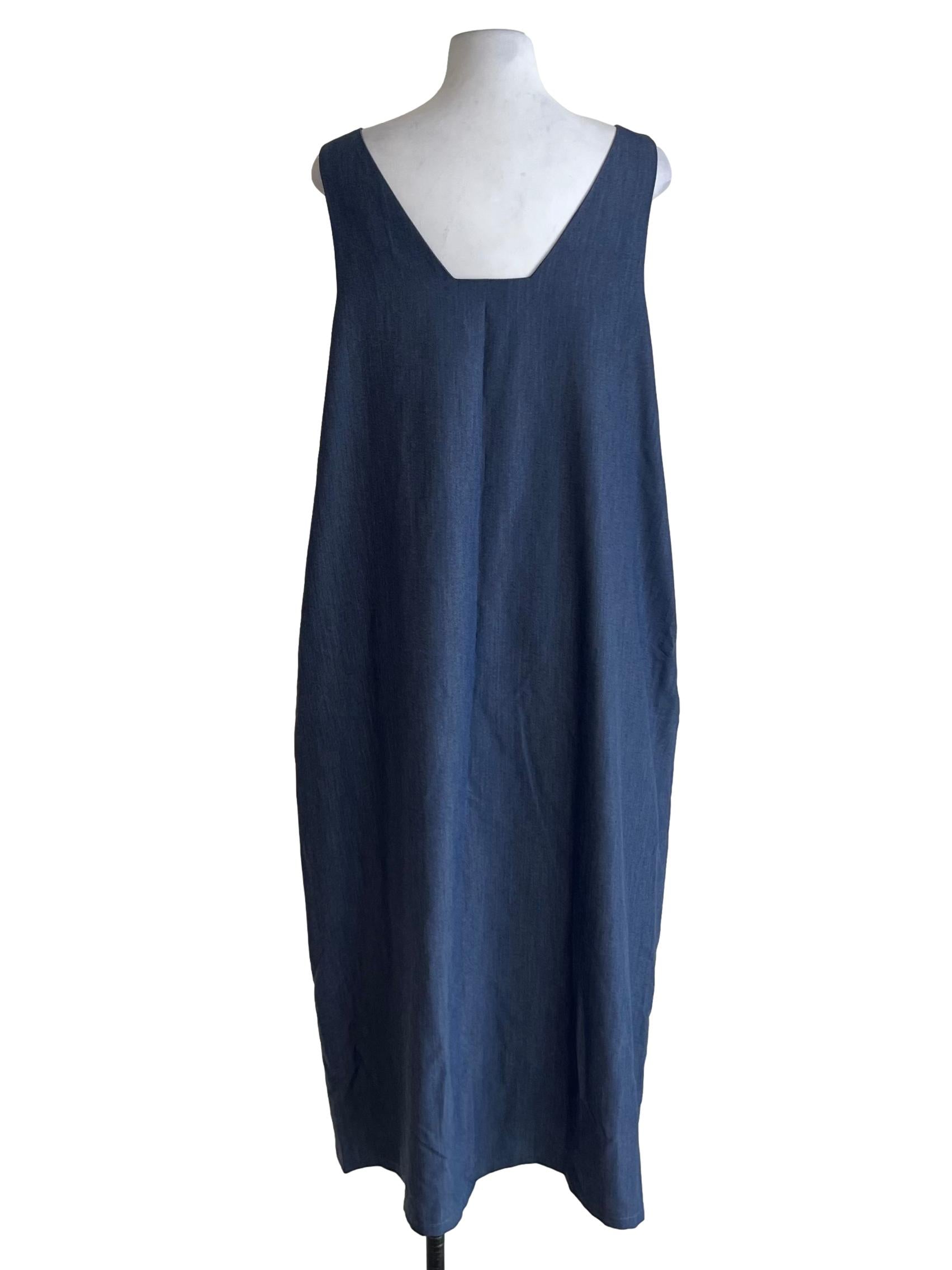 Aegean Blue V-Neck Shift Dress