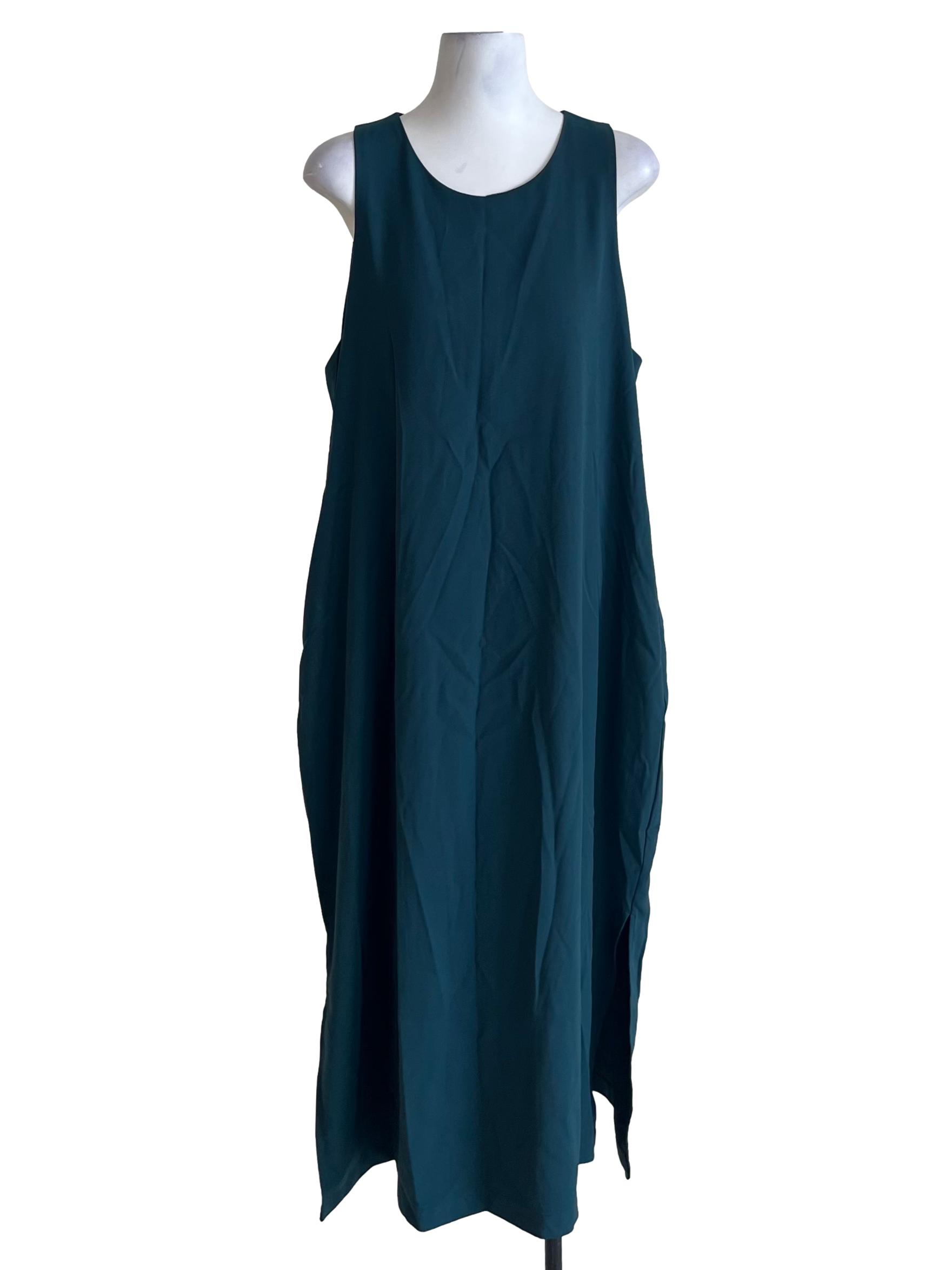 Ocean Blue Jewel Neckline Shift Dress