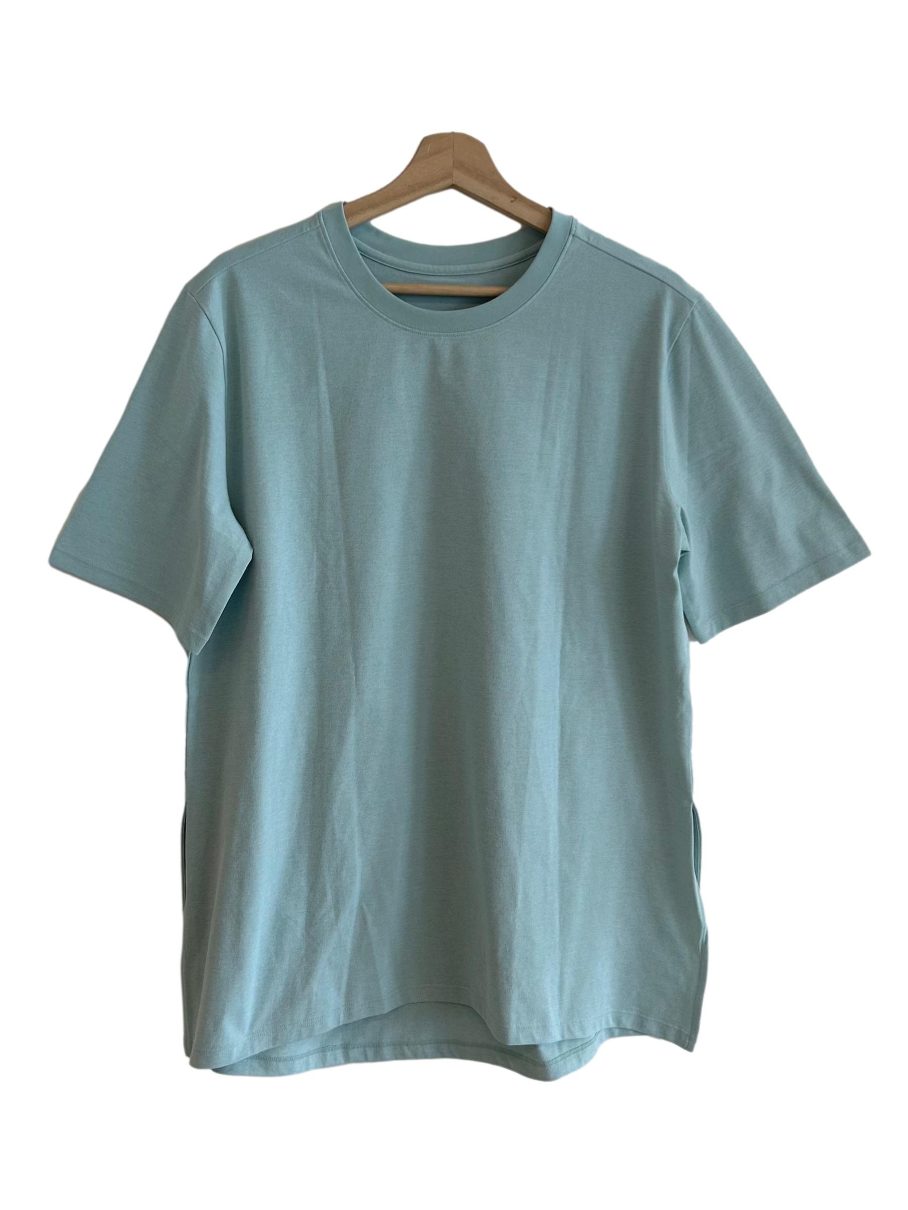Powder Blue T-Shirt with Slits