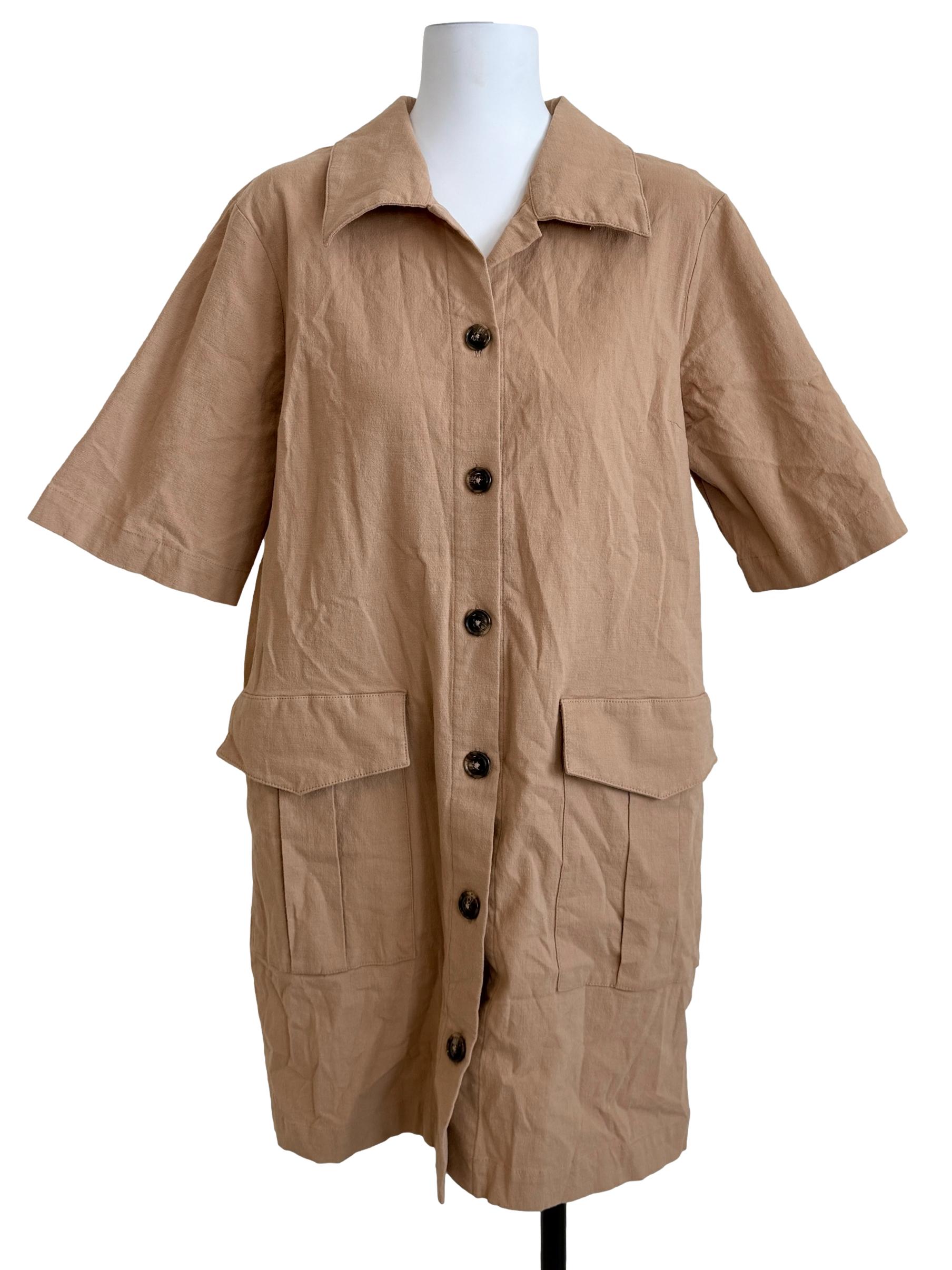 Dijon Yellow Buttoned Up Dress