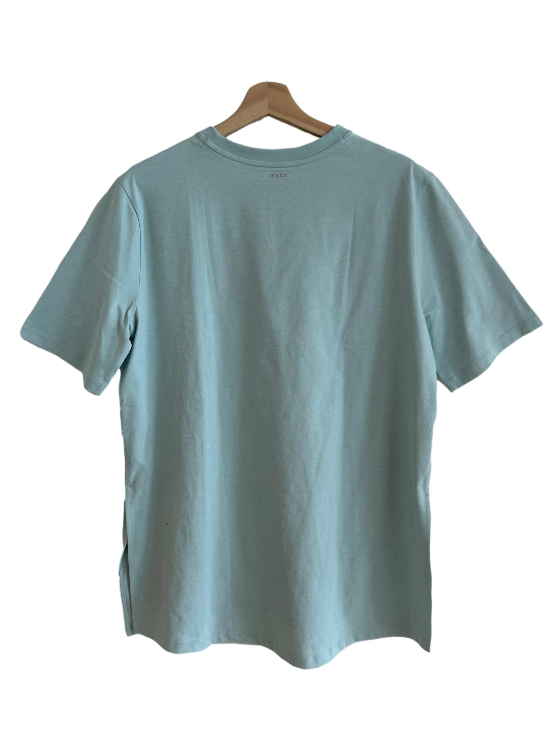 Powder Blue T-Shirt with Slits