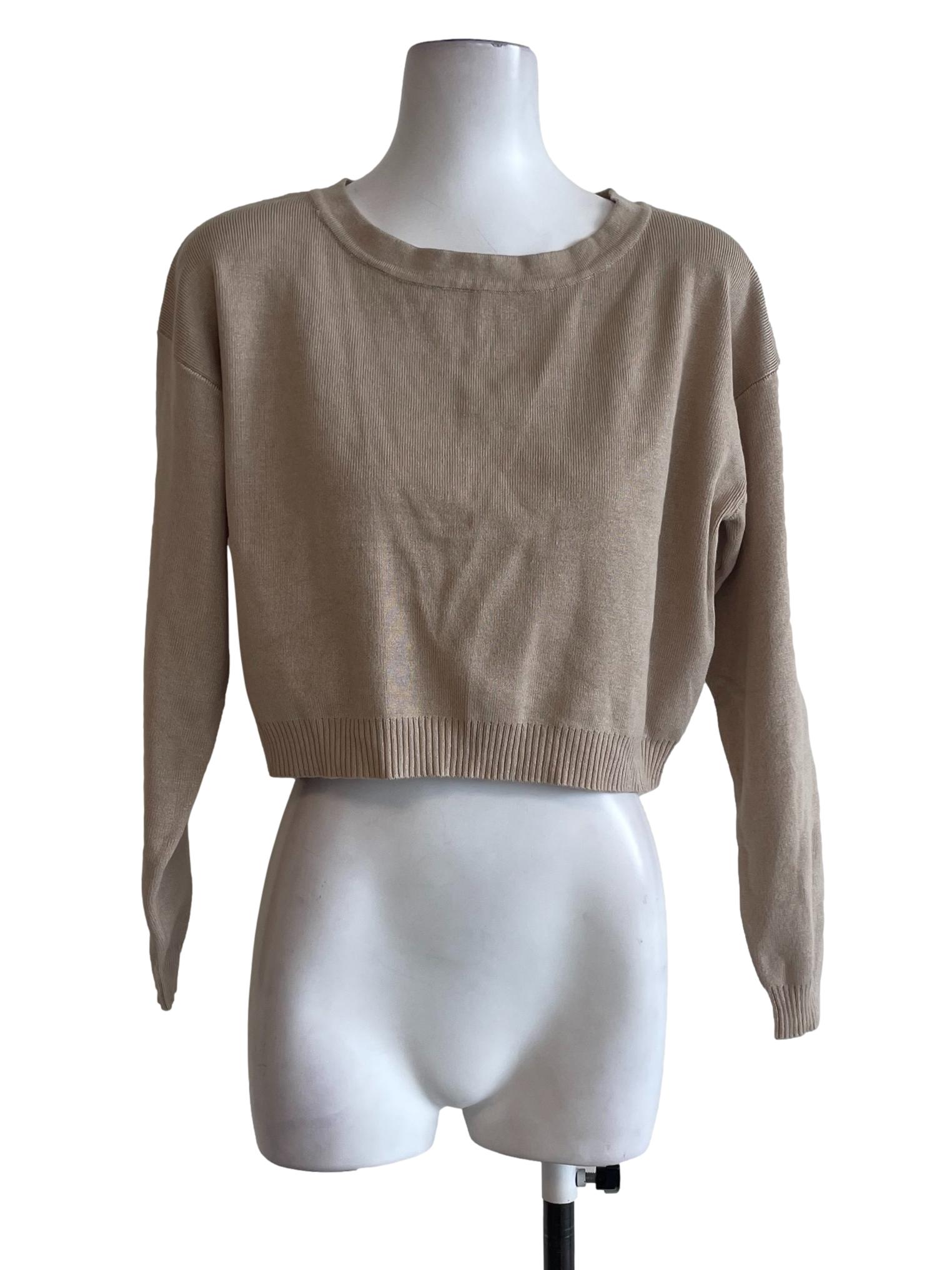 Peanut Brown Cropped Top