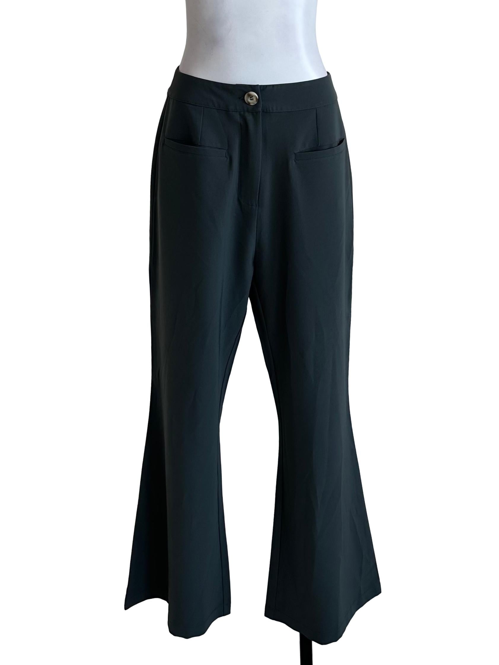 Dark Green Flare Pants