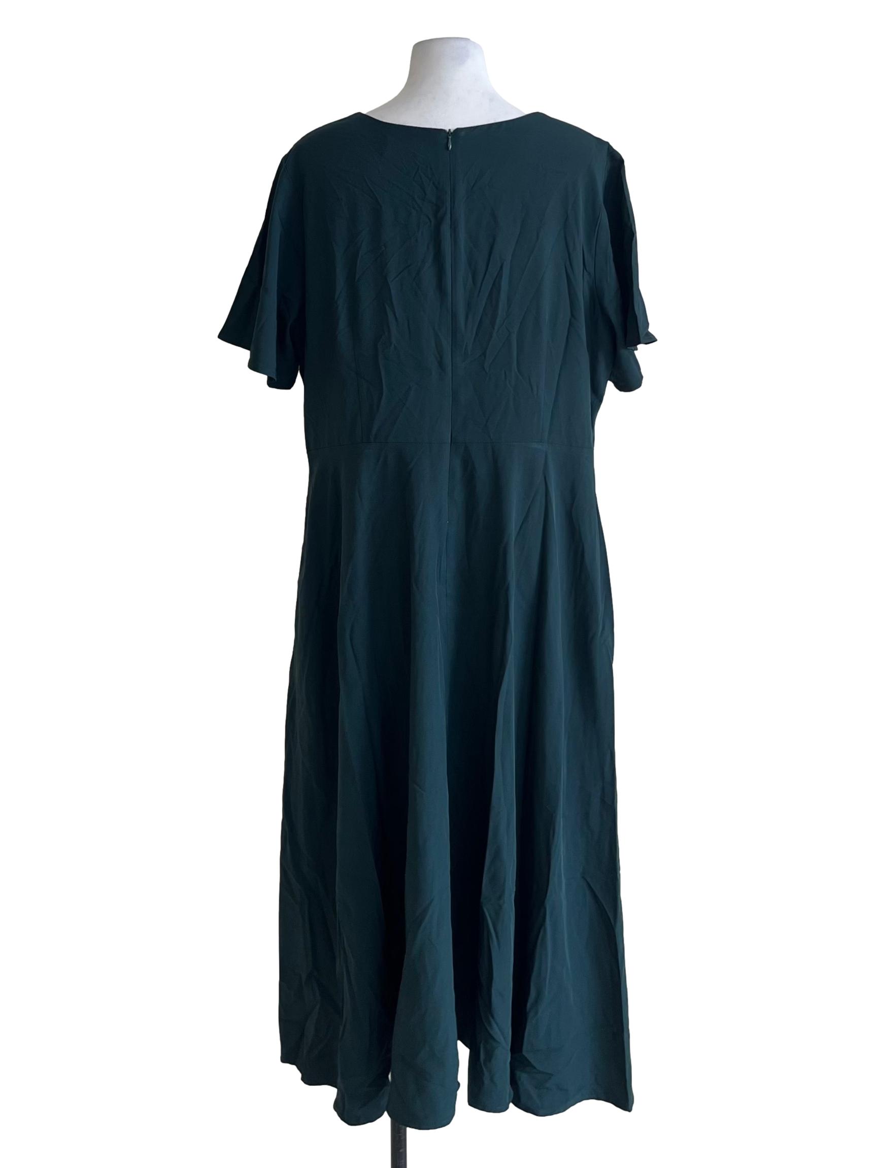 Ocean Blue V-Neck Empire Dress