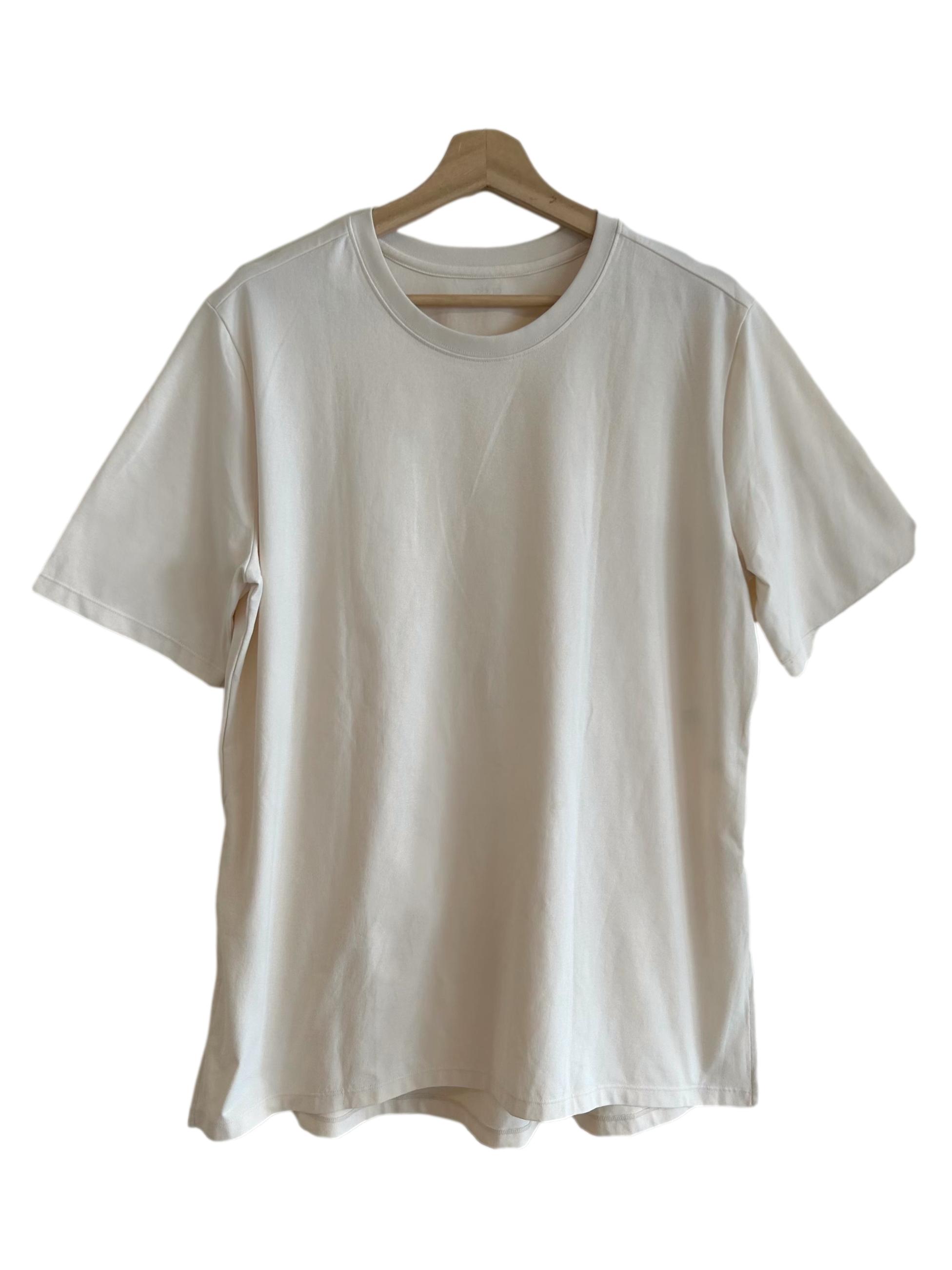Ivory White T-Shirt with Slits