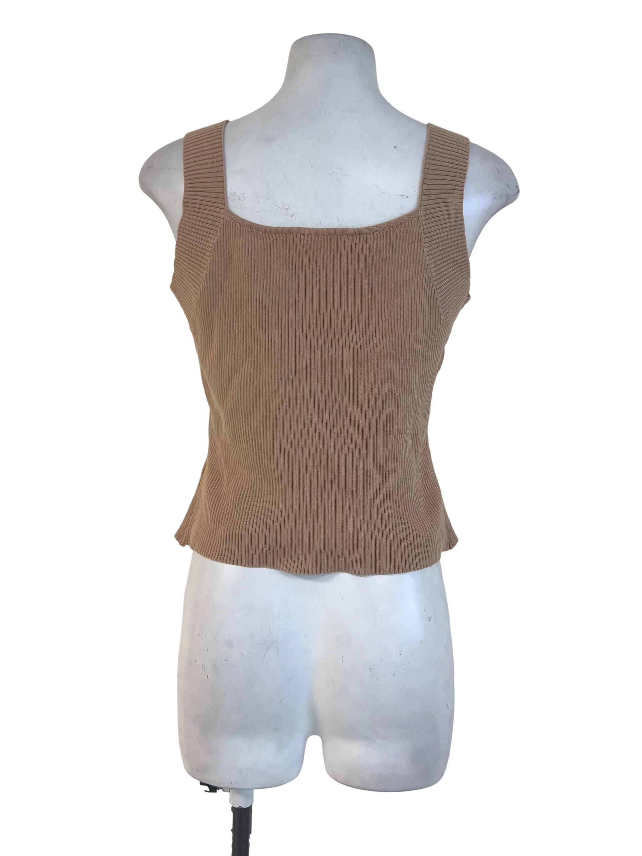 Brown Knitted Crop