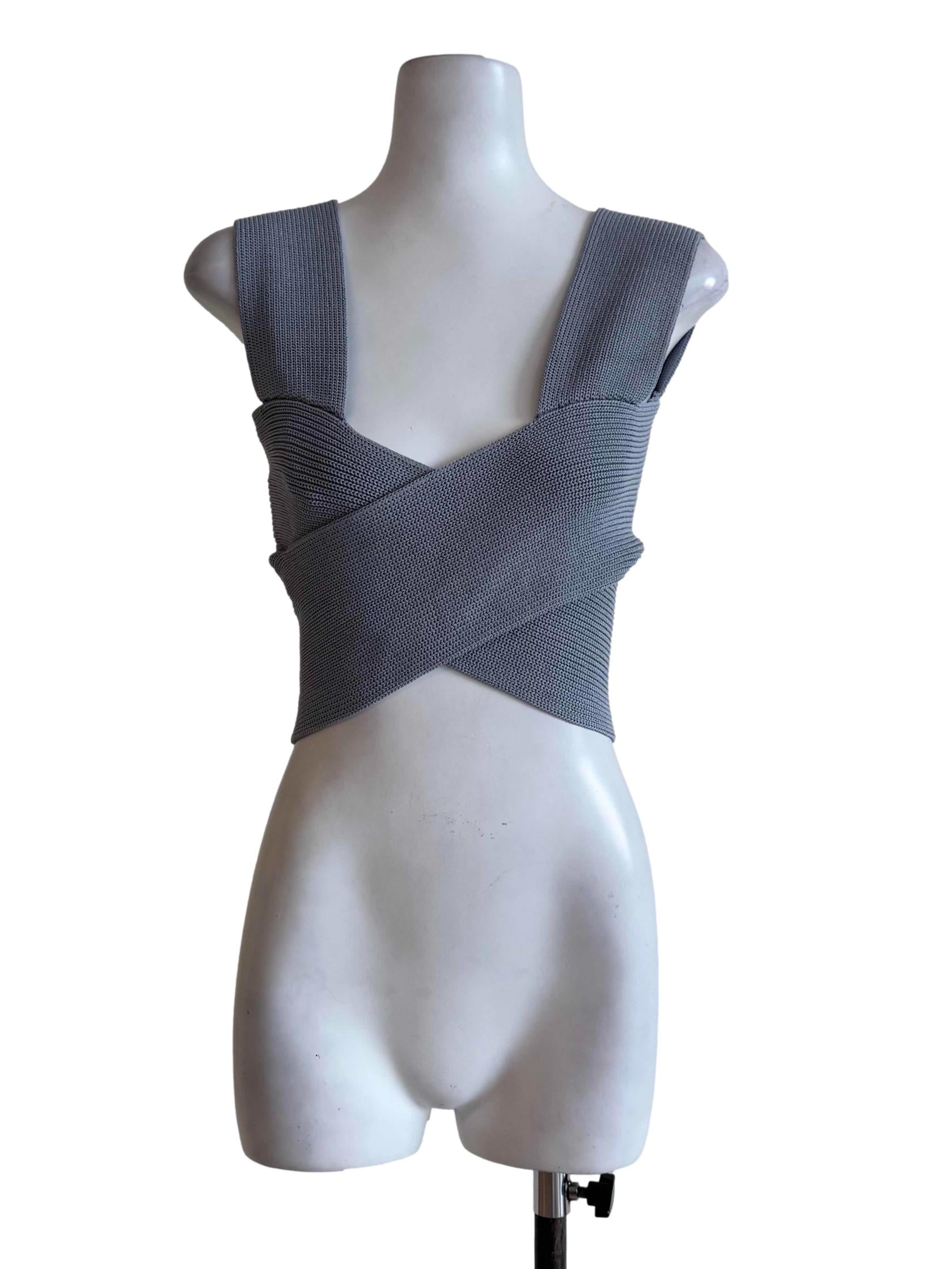 Love Bonito Steel Blue Knitted Top | REFASH