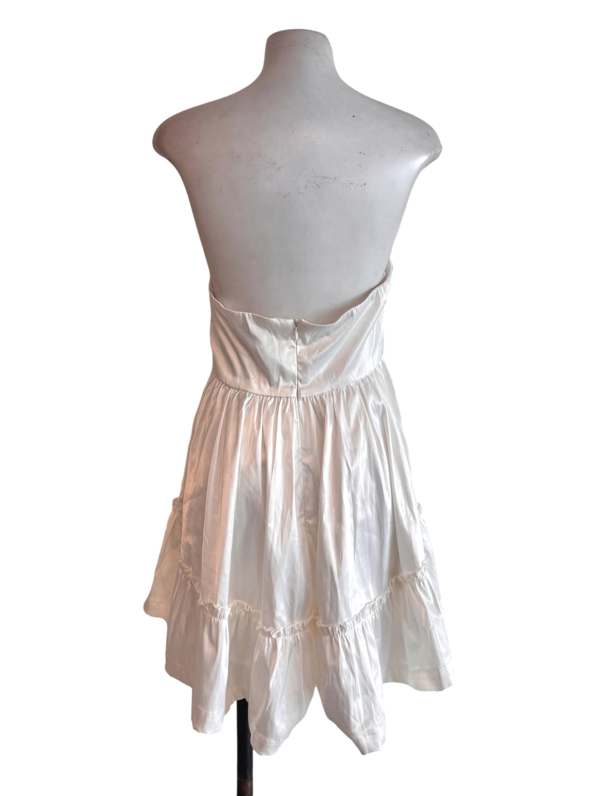 White Strapless Rompers