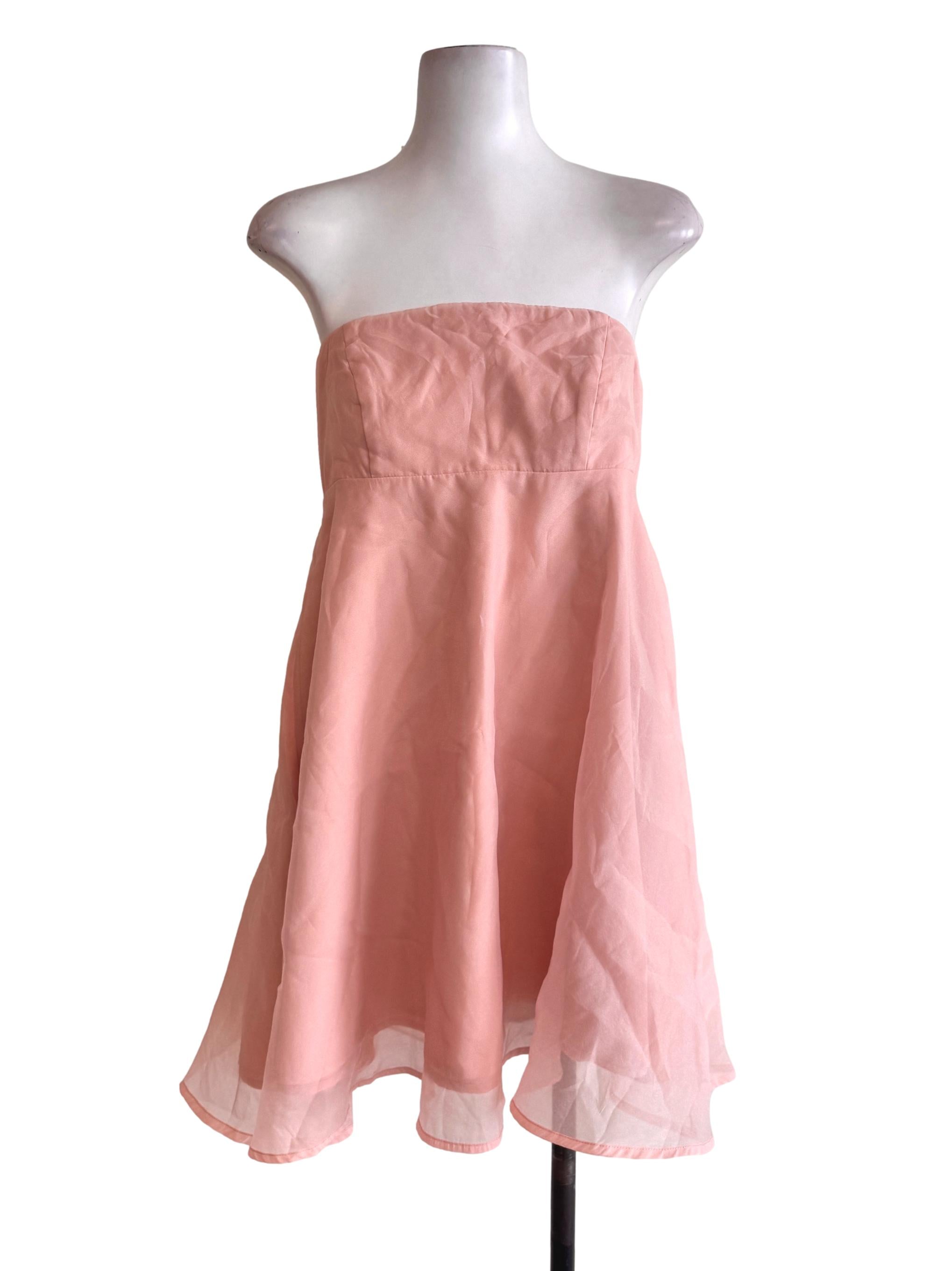 Pink Strapless Dress