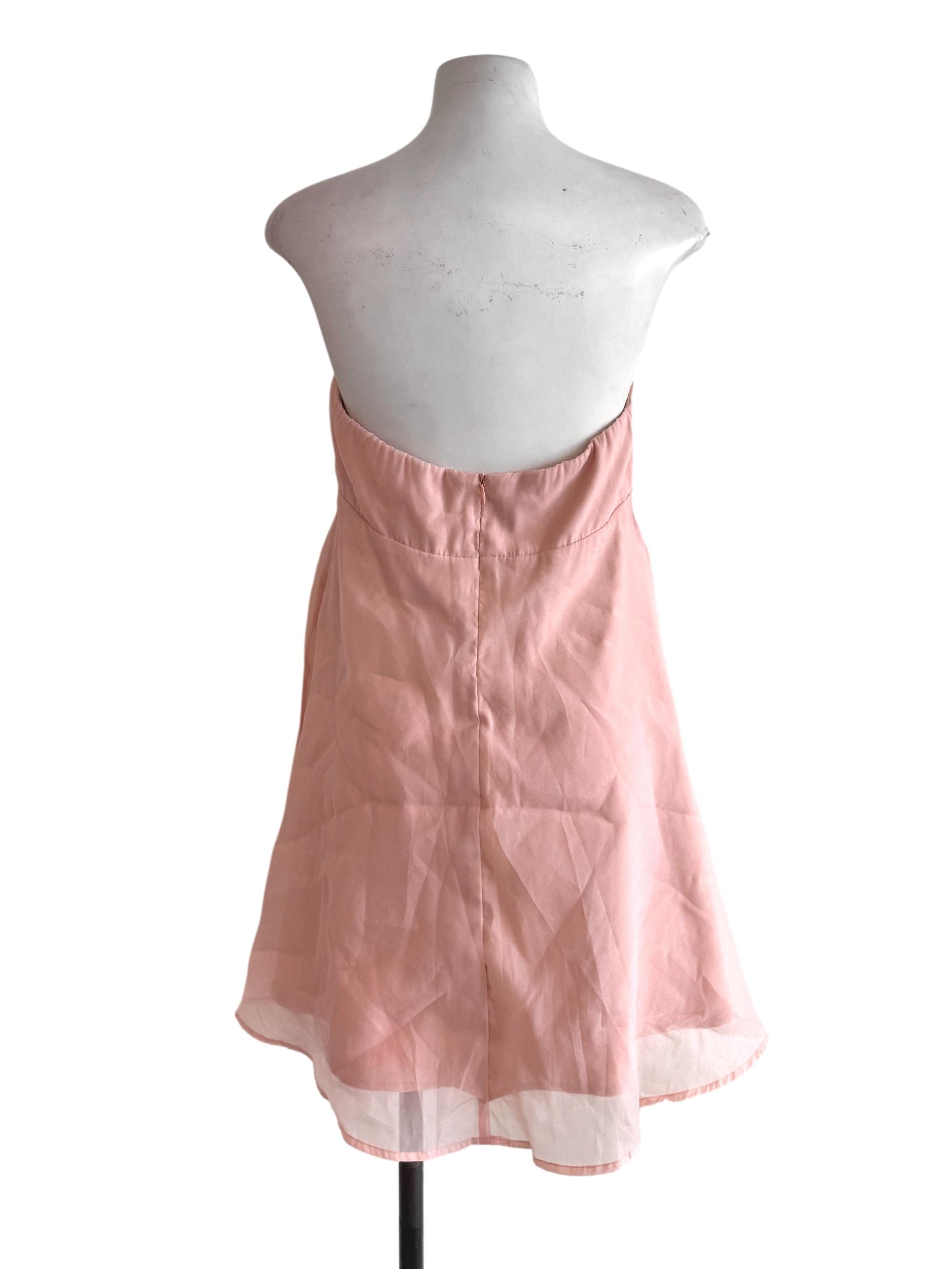 Pink Strapless Dress