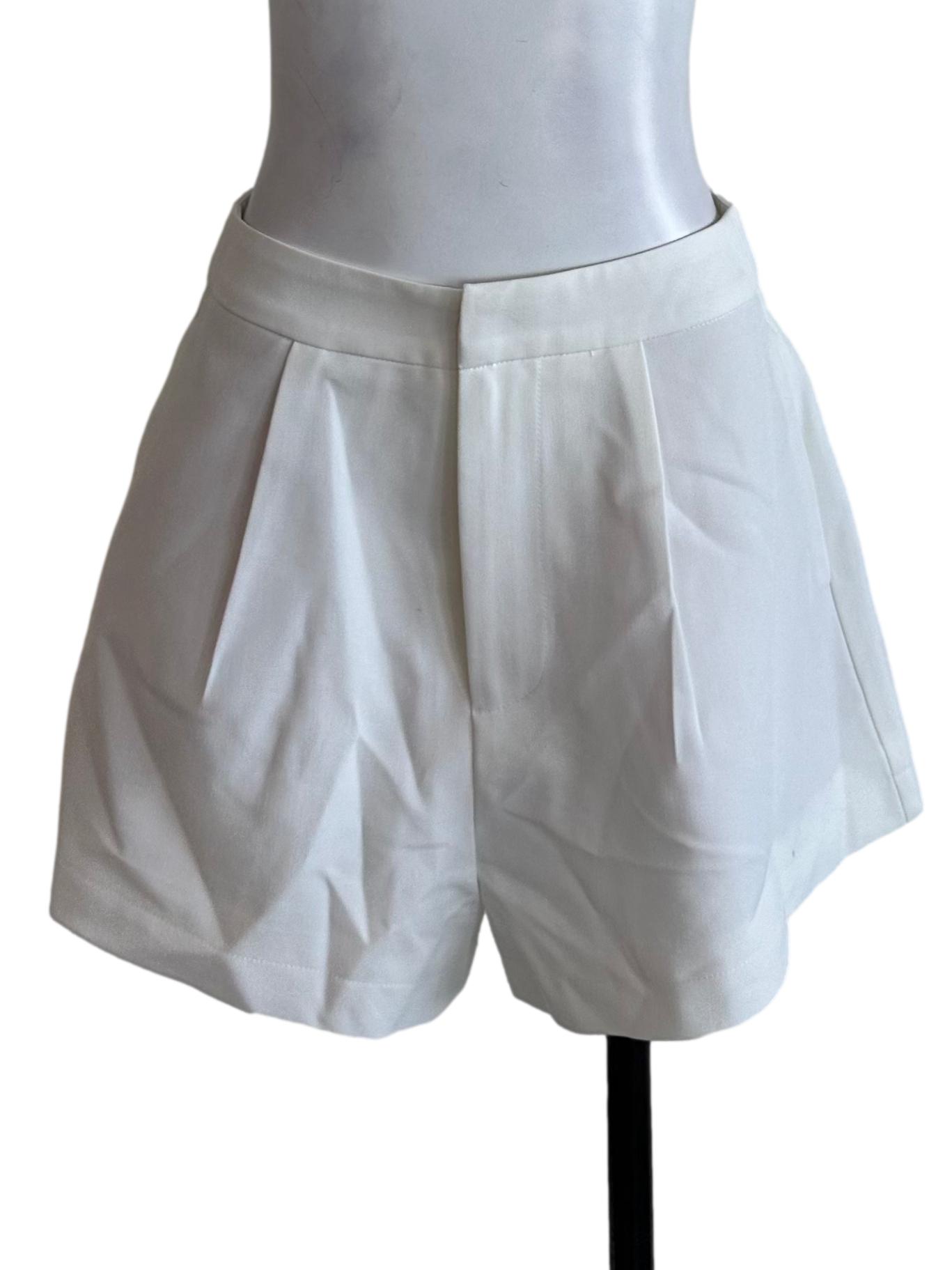 Ivory White Casual Shorts
