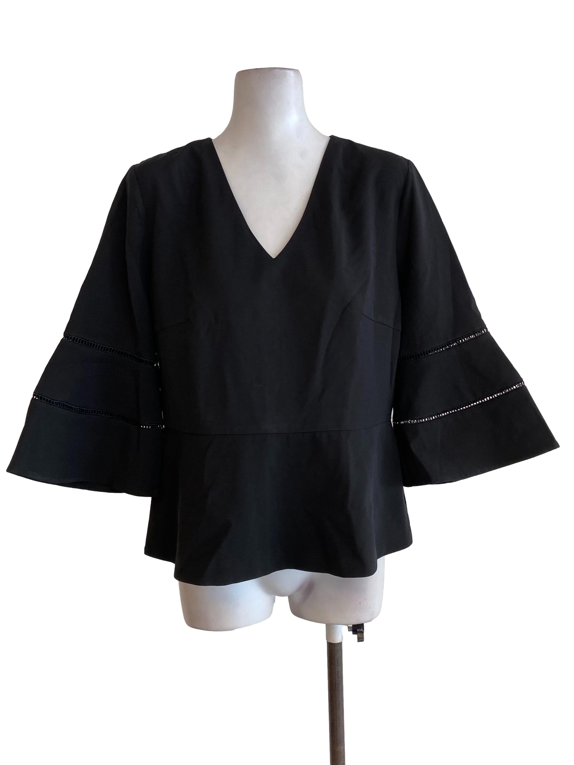 Black V Neck Top LB