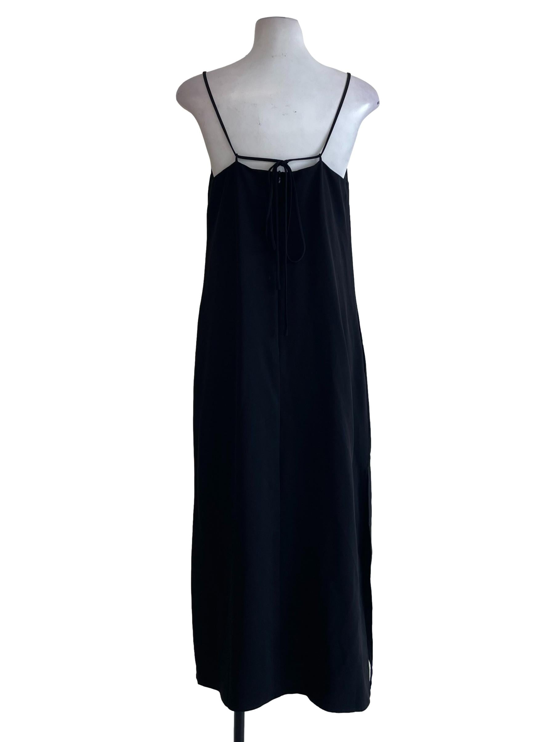 Black Spaghetti Strap Slip Dress